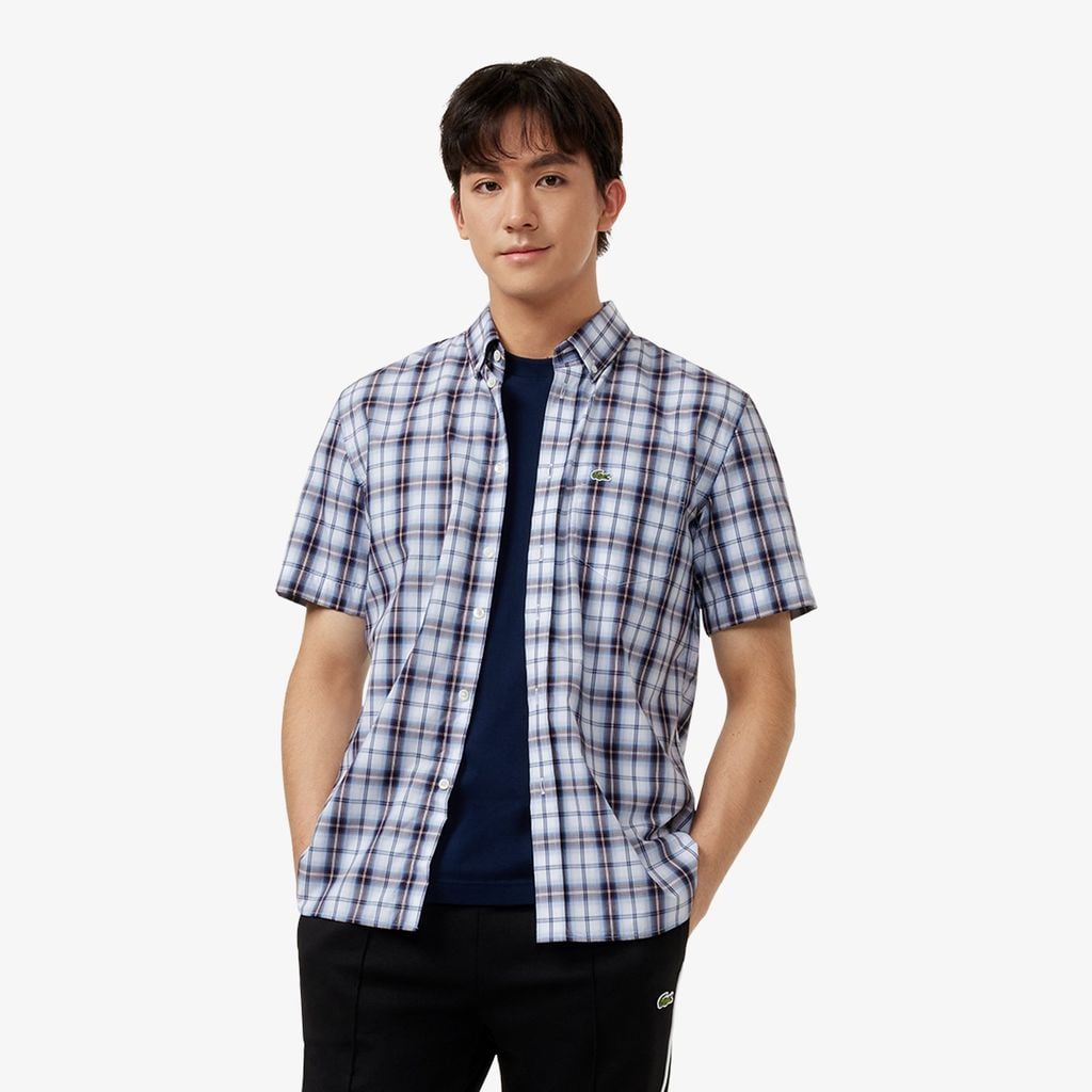 Áo Sơ Mi Lacoste Nam Dáng Suông Tay Ngắn