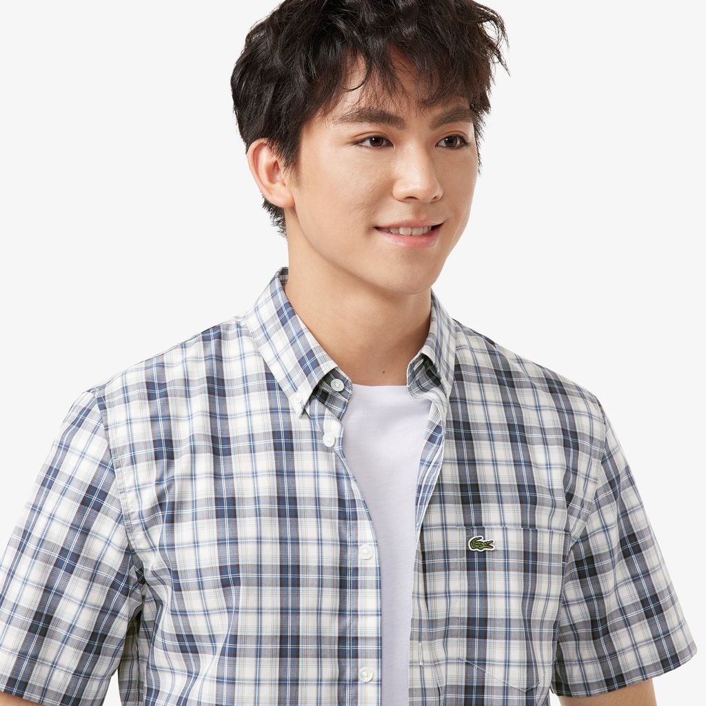 Áo Sơ Mi Lacoste Nam Dáng Suông Tay Ngắn