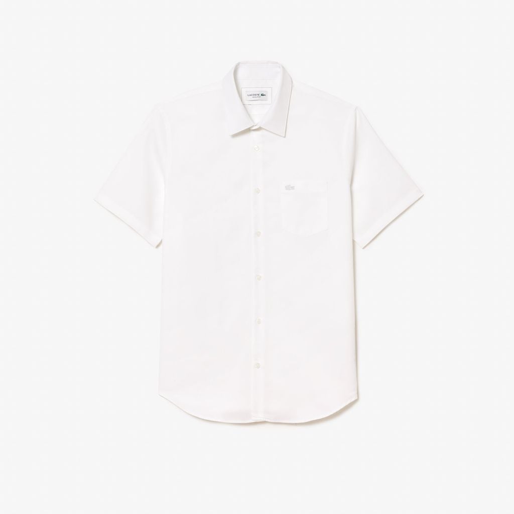 Áo Sơ Mi Lacoste Nam Dáng Suông Tay Ngắn Chất Liệu Cotton