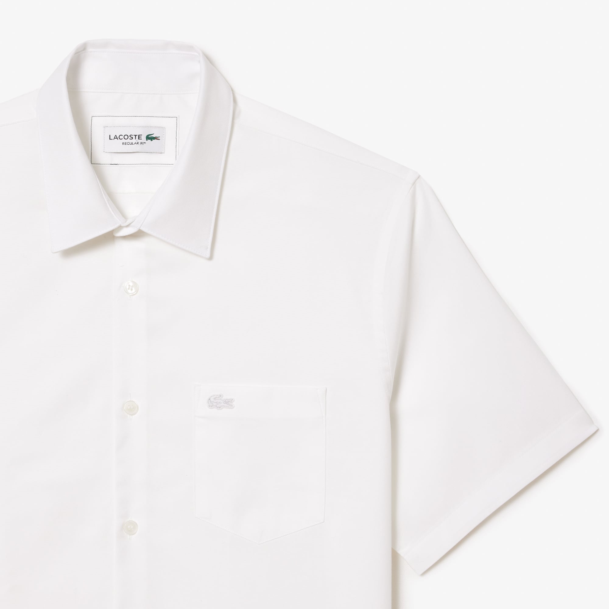 Áo Sơ Mi Lacoste Nam Dáng Suông Tay Ngắn Chất Liệu Cotton