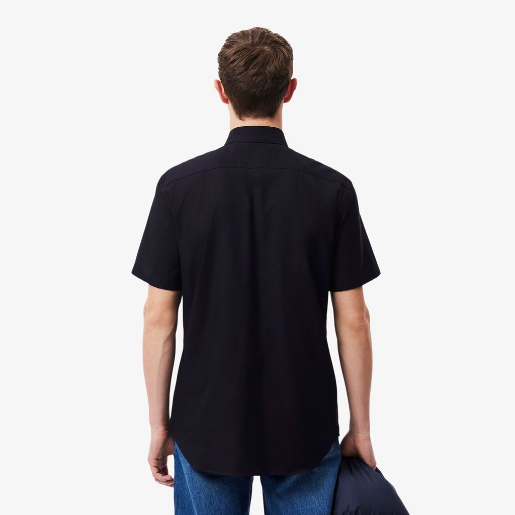 Áo Sơ Mi Lacoste Nam Dáng Suông Tay Ngắn Chất Liệu Cotton