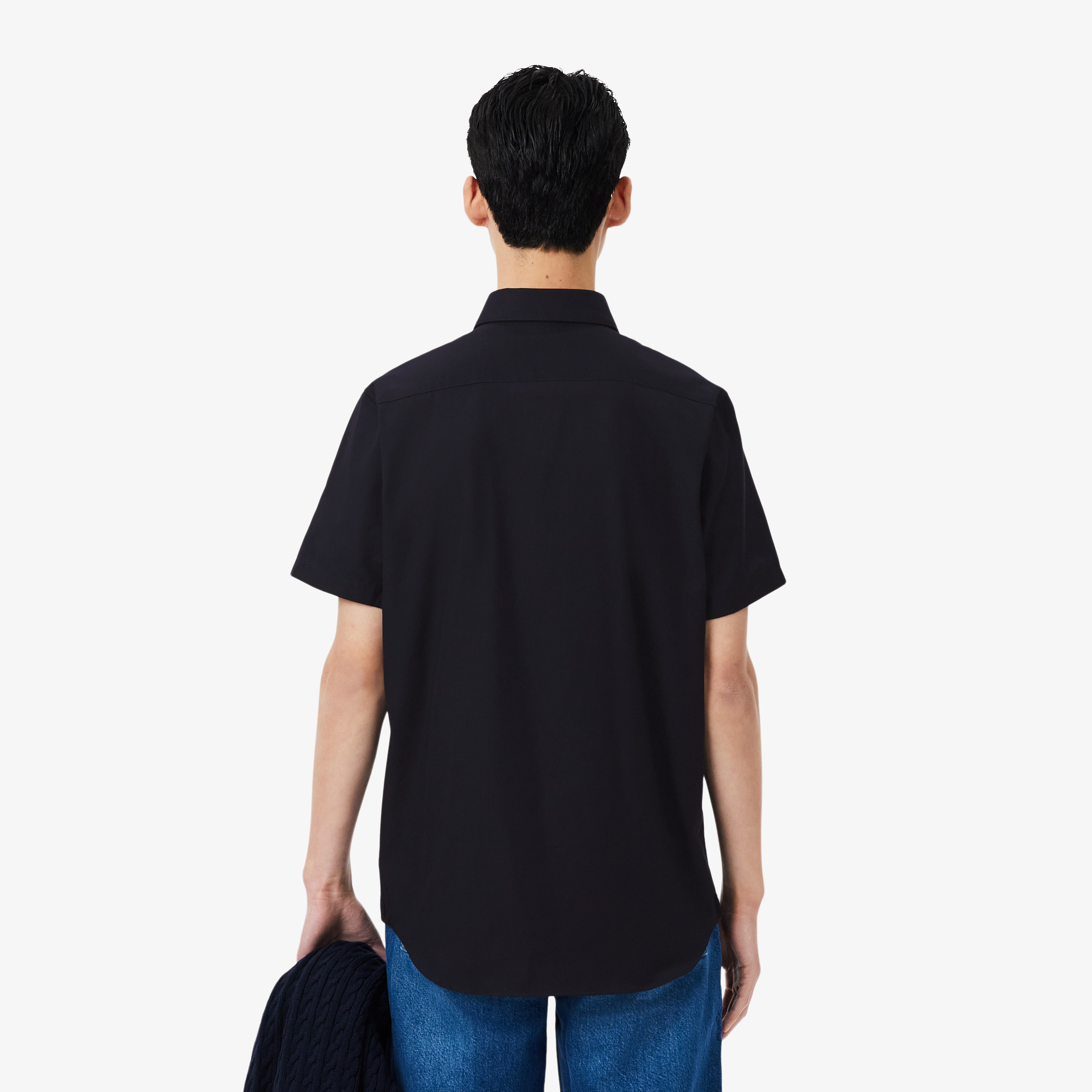 Áo Sơ Mi Lacoste Nam Dáng Suông Tay Ngắn Chất Liệu Cotton