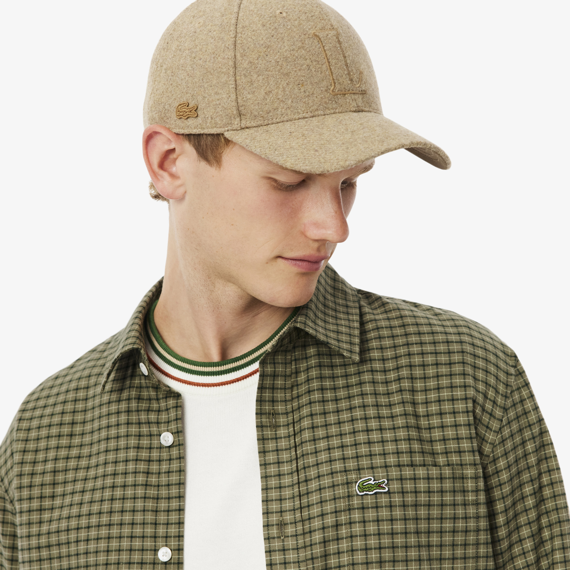 Áo Sơ Mi Lacoste Nam Dáng Suông Kẻ Caro Flannel