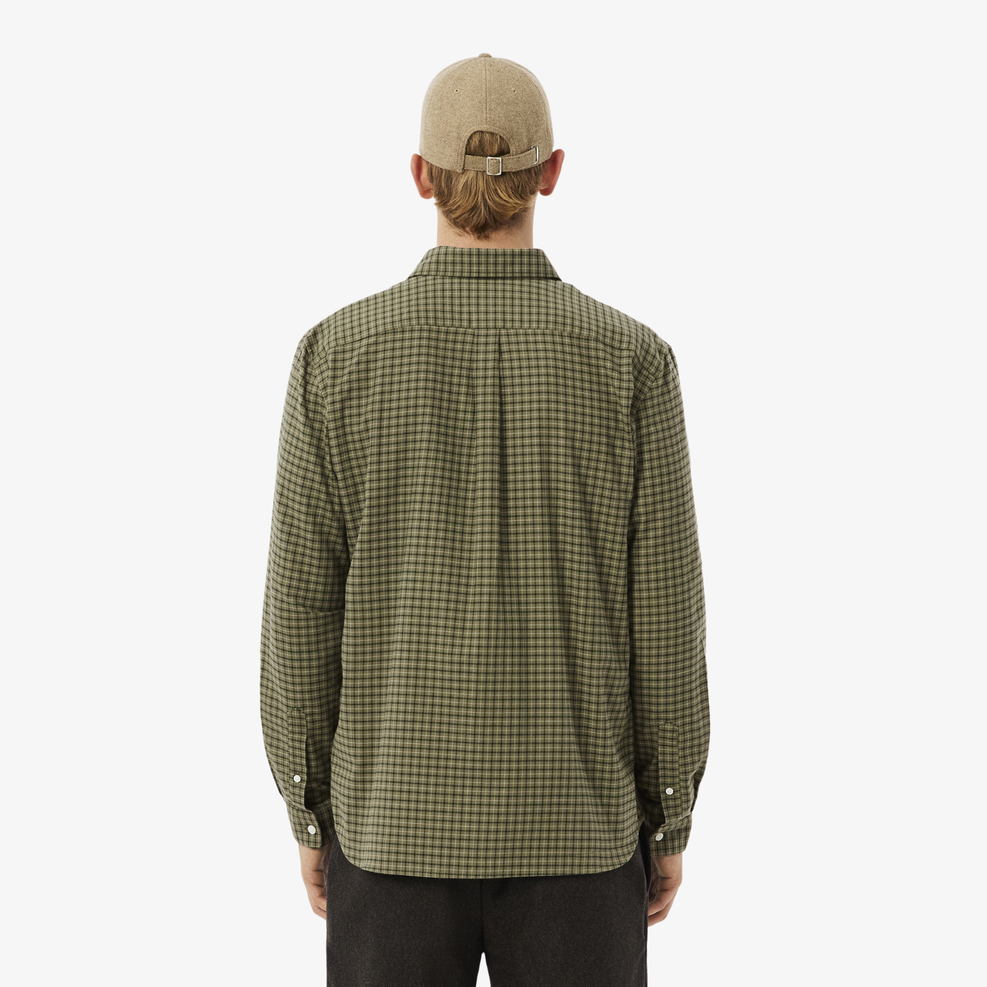 Áo Sơ Mi Lacoste Nam Dáng Suông Kẻ Caro Flannel