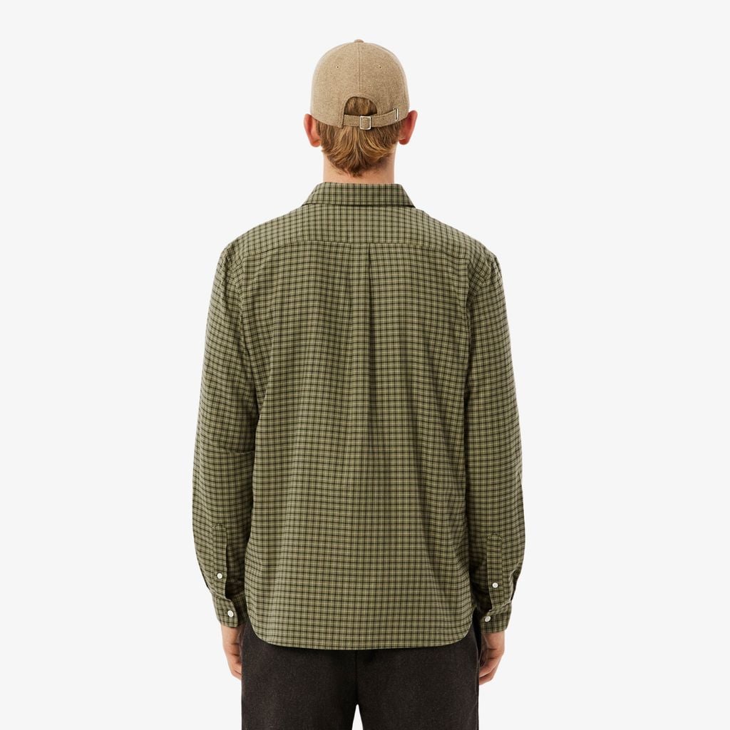 Áo Sơ Mi Lacoste Nam Dáng Suông Kẻ Caro Flannel