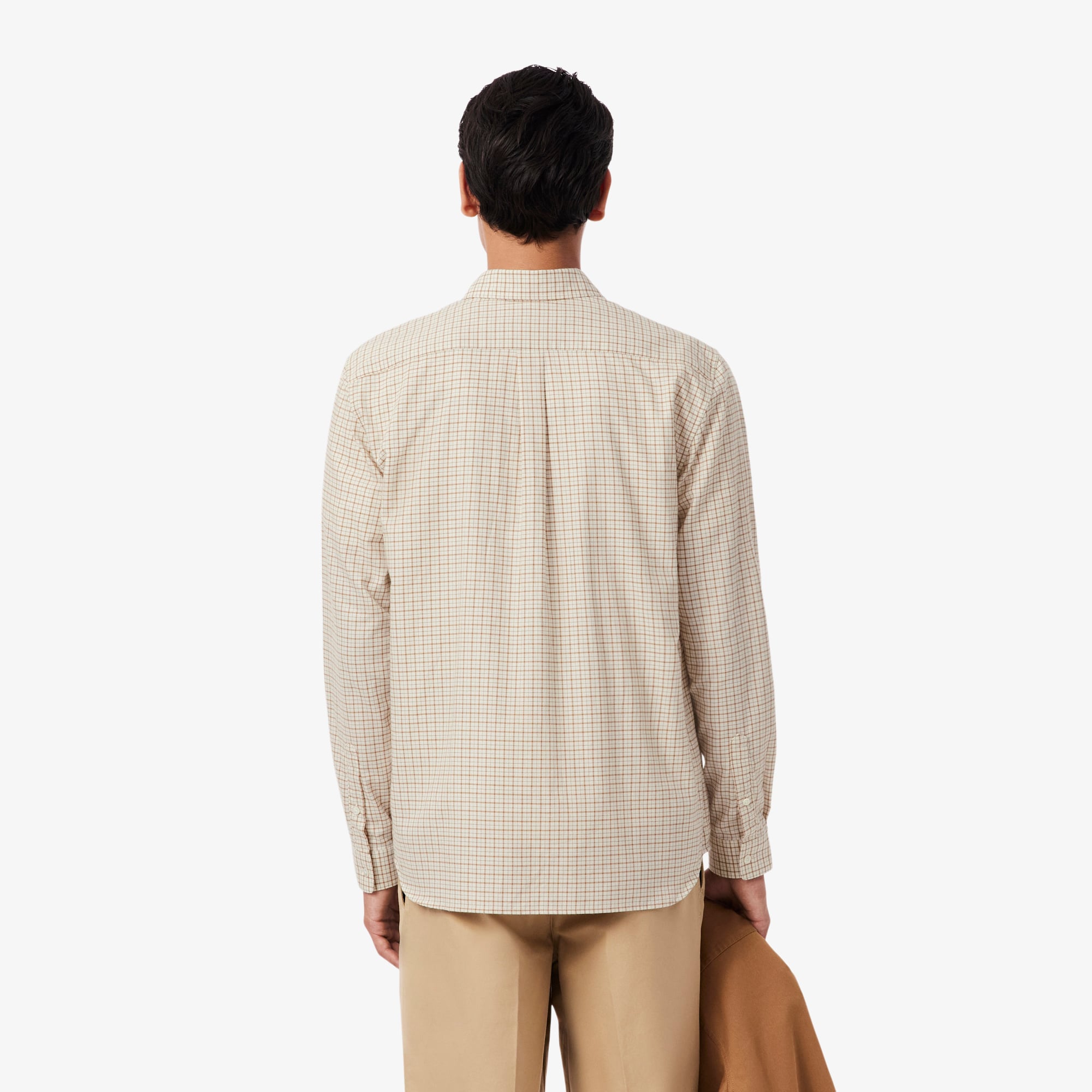 Áo Sơ Mi Lacoste Nam Dáng Suông Kẻ Caro Flannel