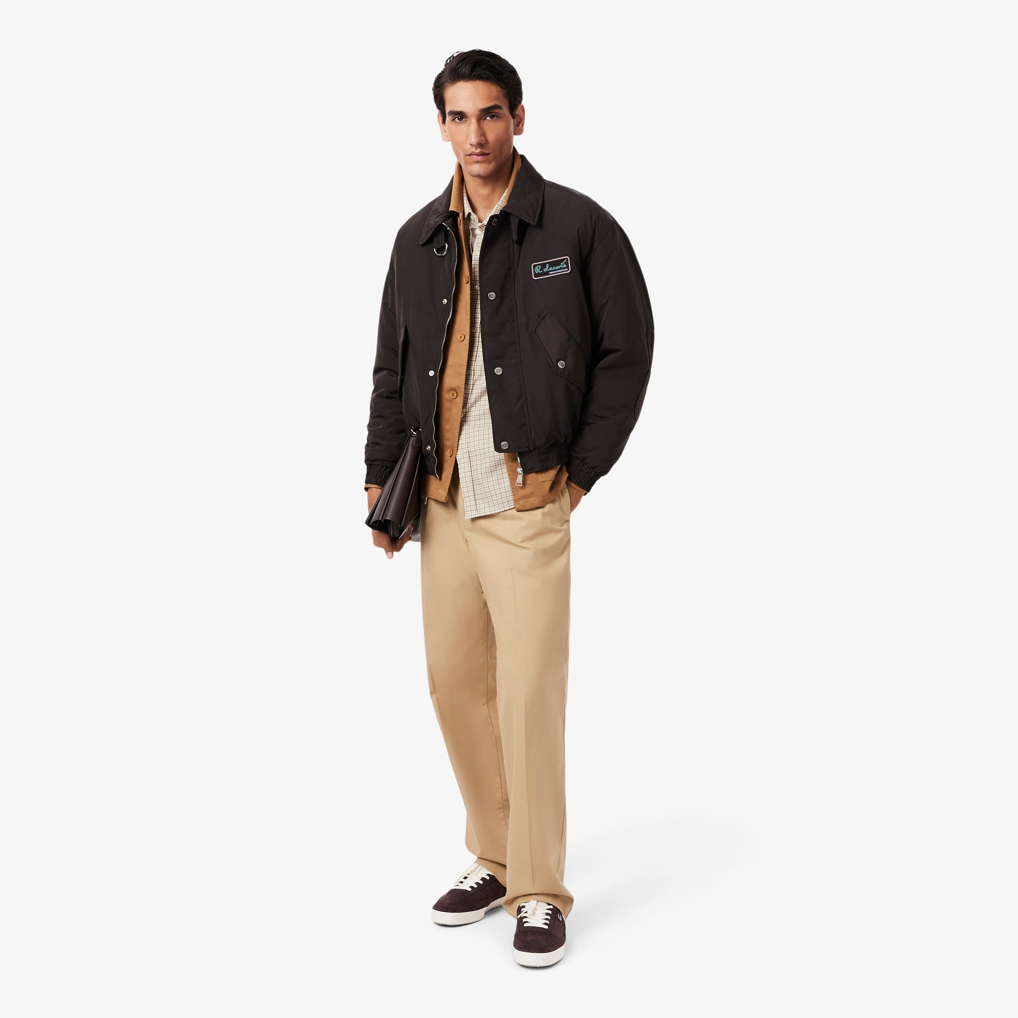 Áo Sơ Mi Lacoste Nam Dáng Suông Kẻ Caro Flannel