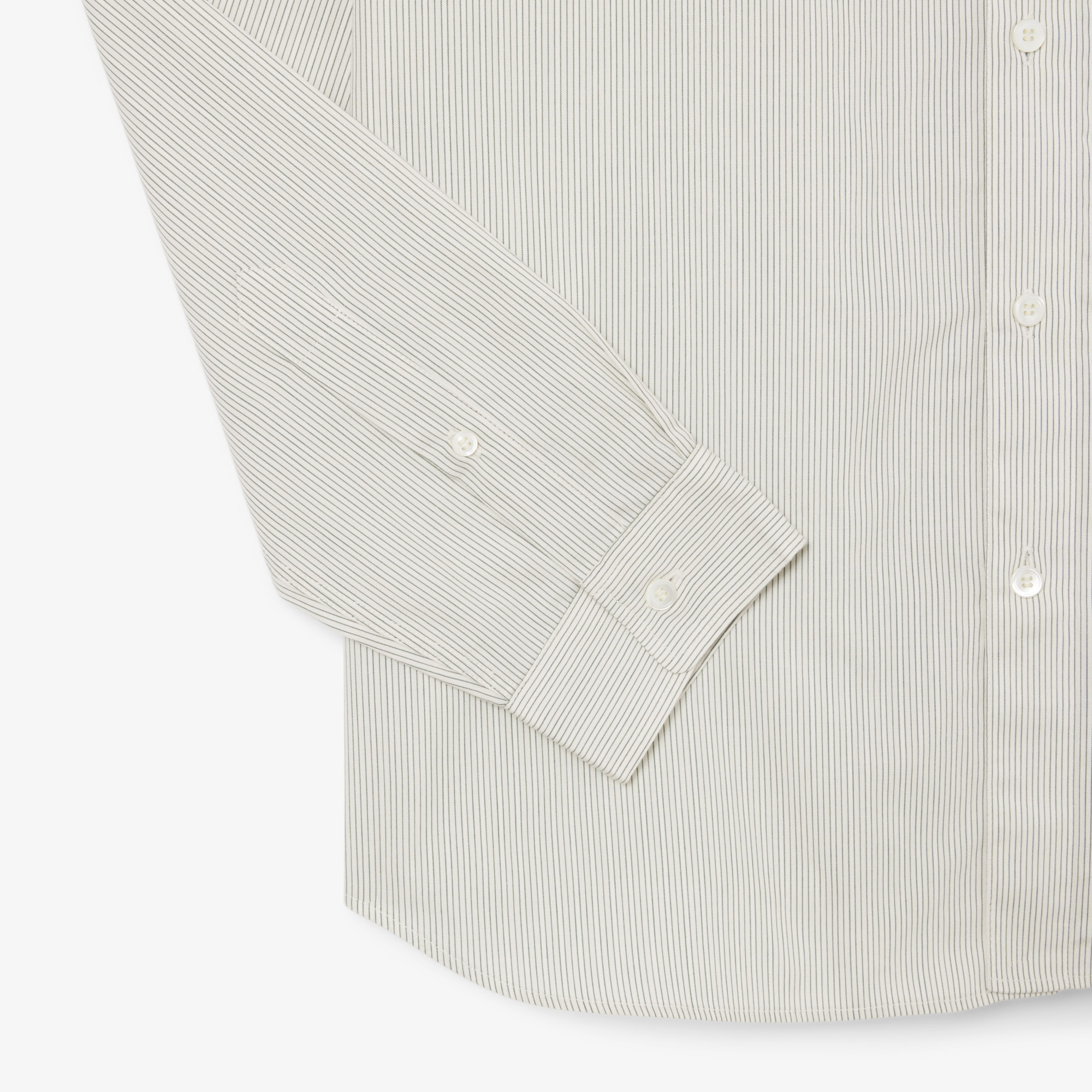 Áo Sơ Mi Lacoste Nam Dáng Suông Sọc Chất Liệu Poplin