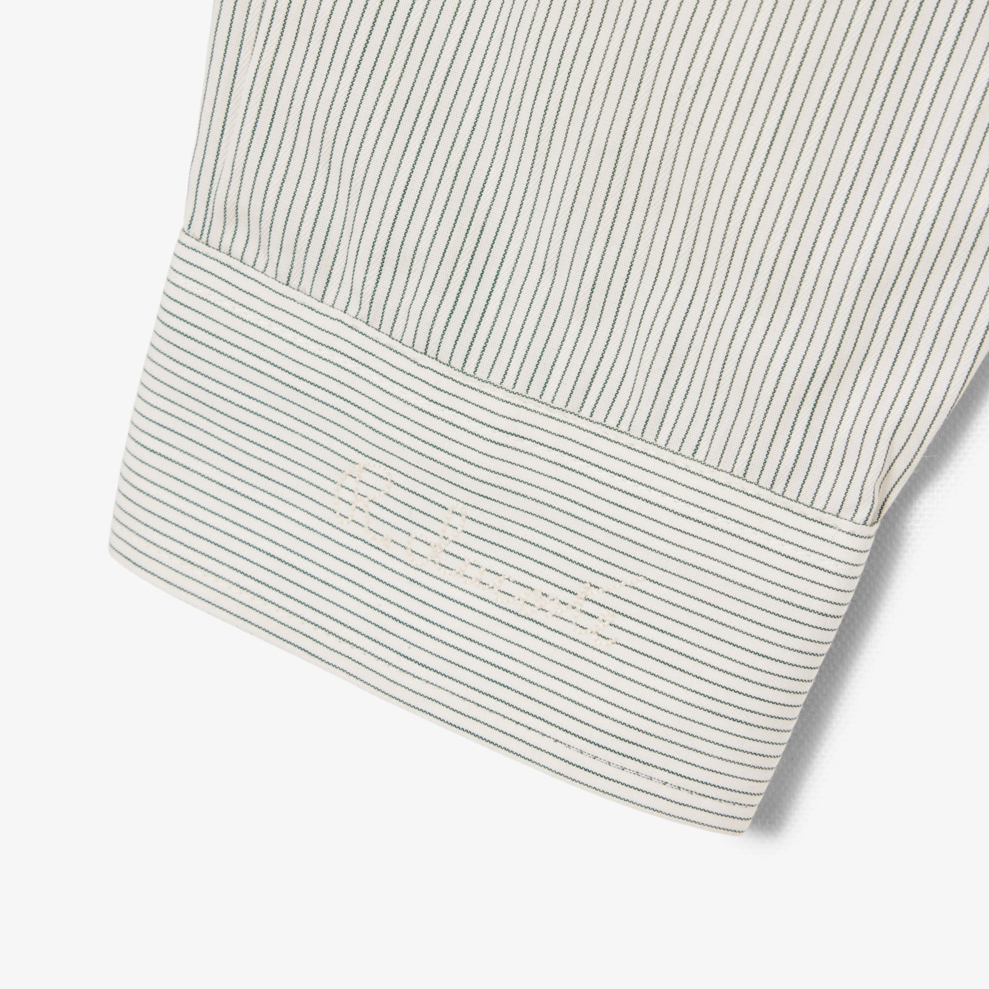 Áo Sơ Mi Lacoste Nam Dáng Suông Sọc Chất Liệu Poplin