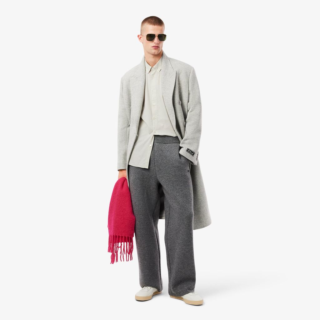 Áo Sơ Mi Lacoste Nam Dáng Suông Sọc Chất Liệu Poplin