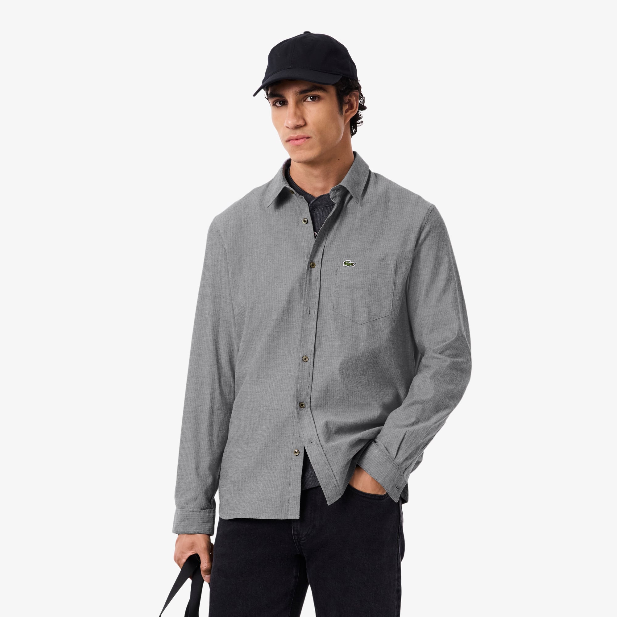 Áo Sơ Mi Lacoste Nam Dáng Suông Chất Liệu Cotton