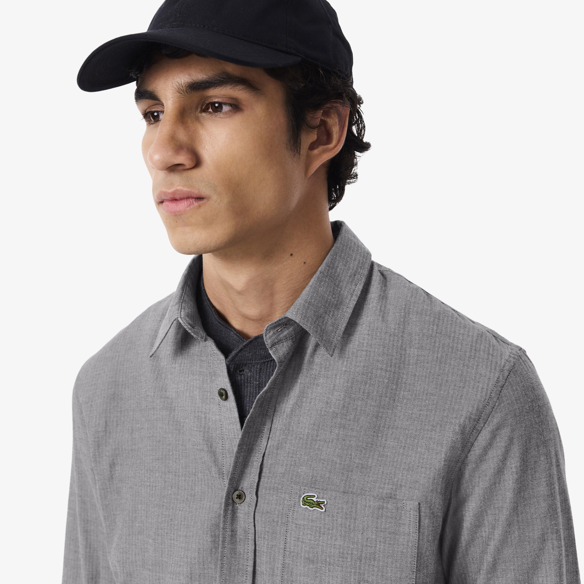 Áo Sơ Mi Lacoste Nam Dáng Suông Chất Liệu Cotton