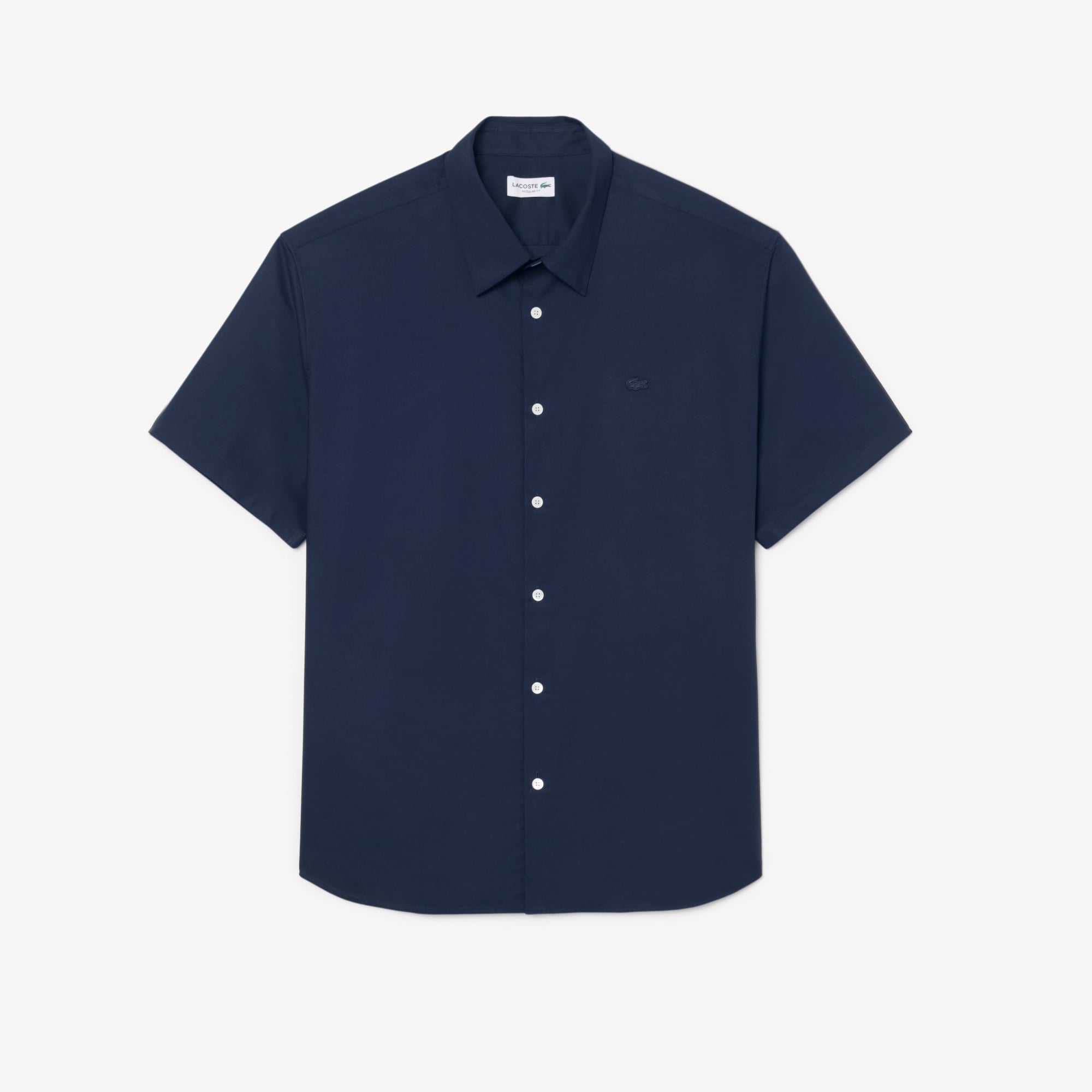 Áo Khoác Sơ Mi Lacoste Nam Dáng Suông Tay Ngắn Chất Liệu Cotton
