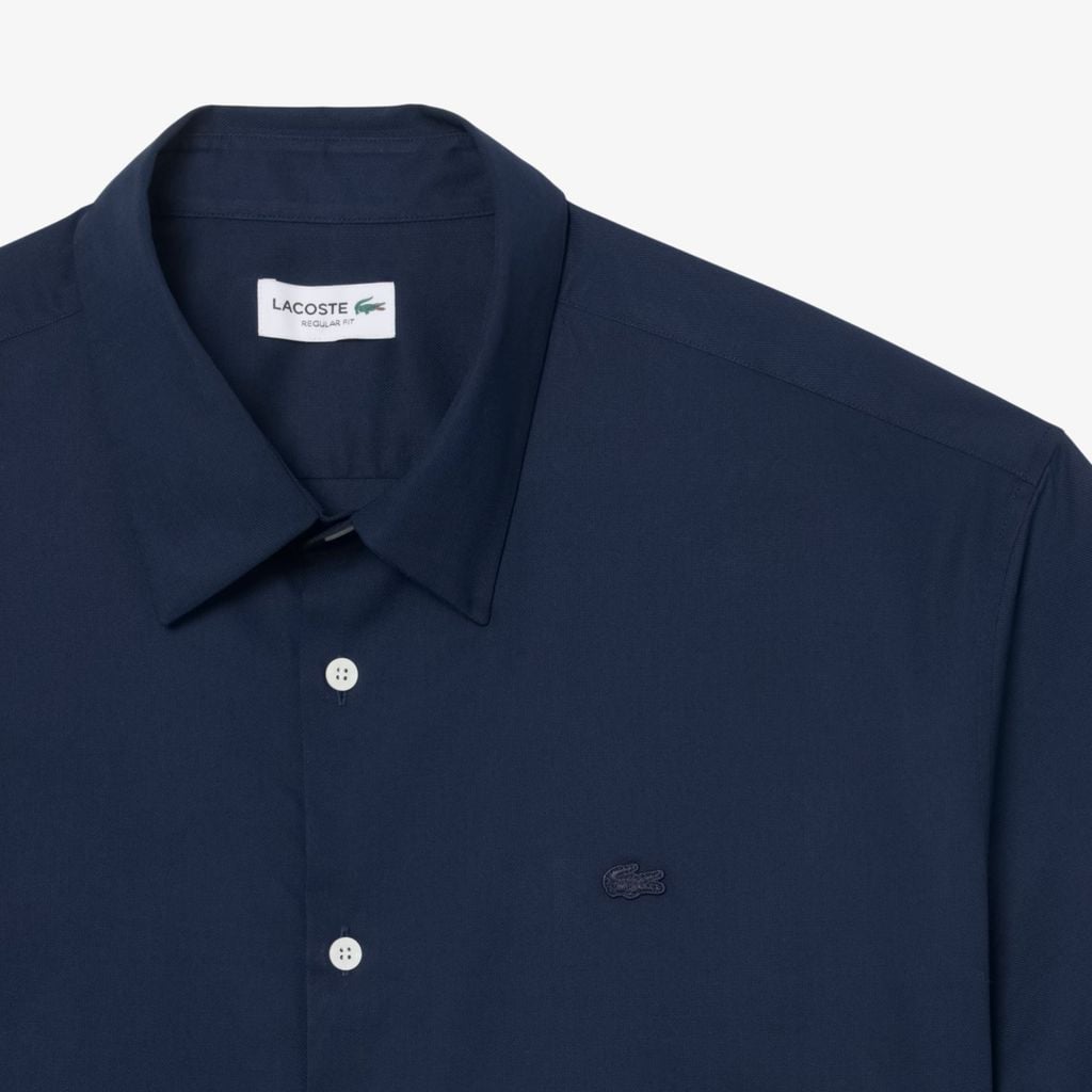 Áo Khoác Sơ Mi Lacoste Nam Dáng Suông Tay Ngắn Chất Liệu Cotton