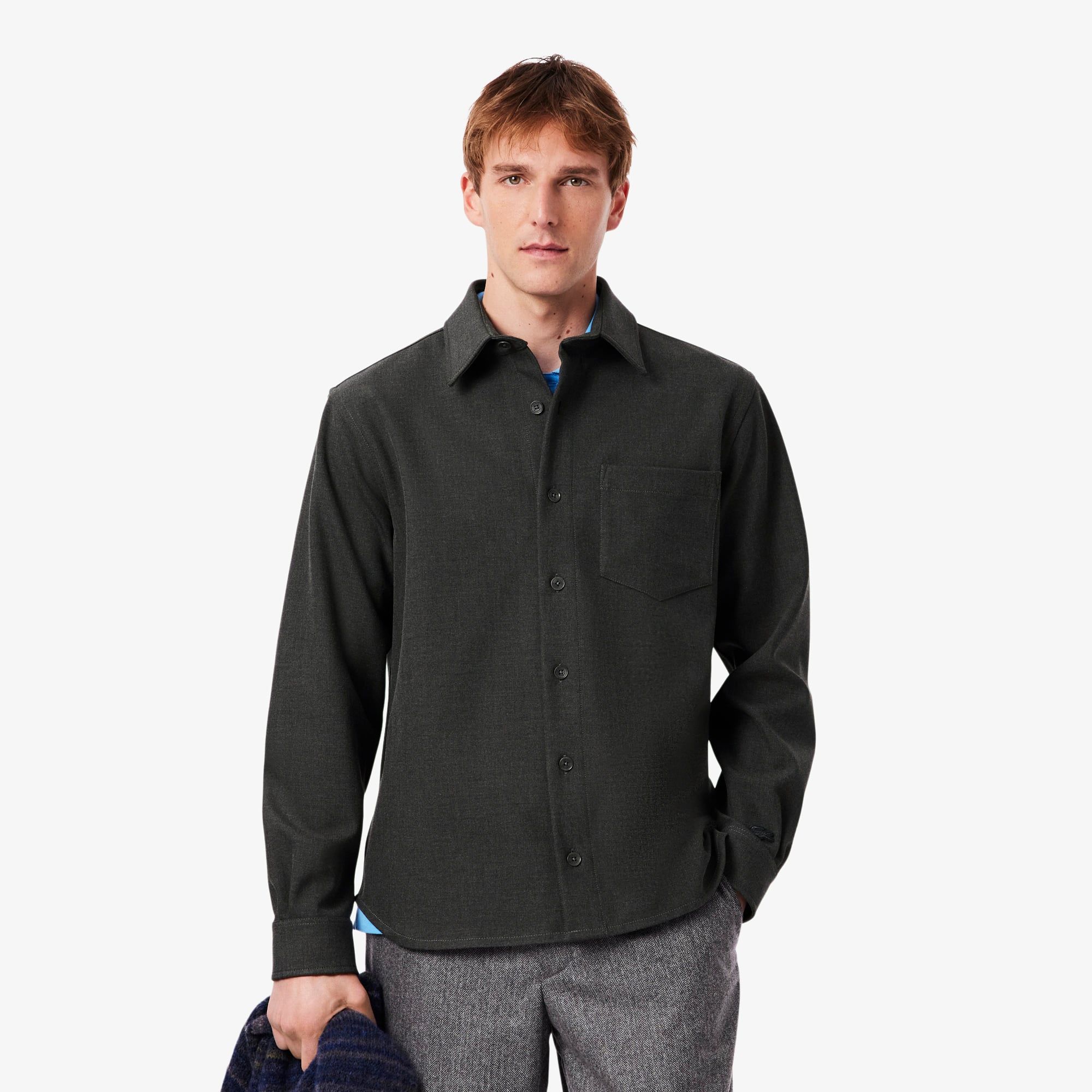 Áo Sơ Mi Khoác Ngoài Lacoste Nam Áo Double Face Oversize