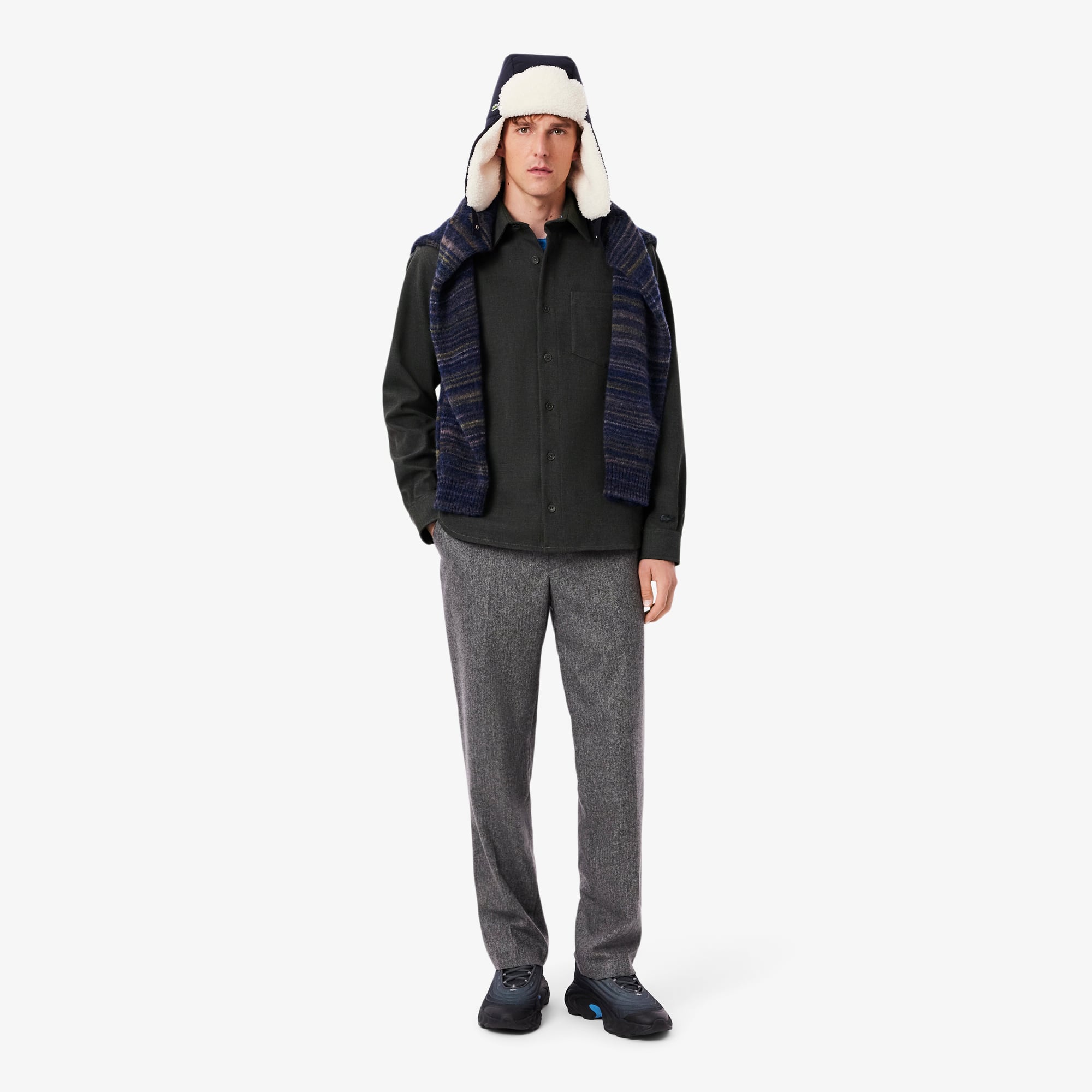 Áo Sơ Mi Khoác Ngoài Lacoste Nam Áo Double Face Oversize
