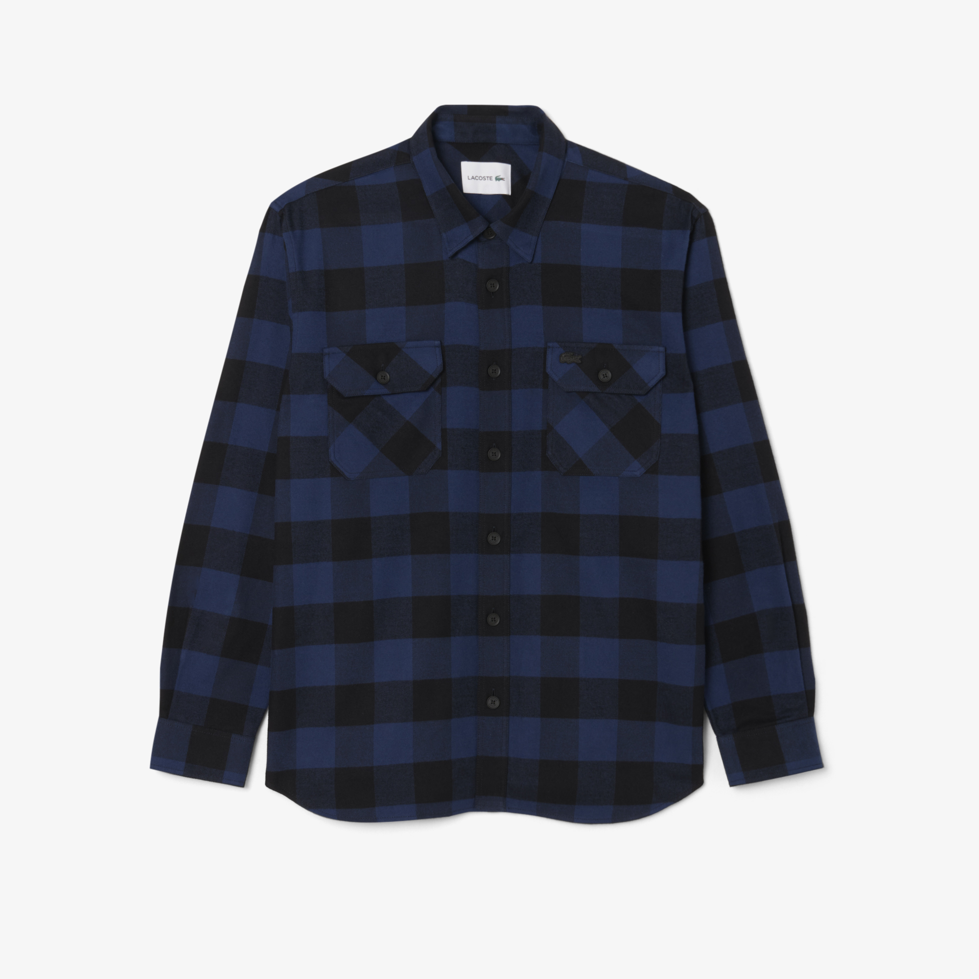 Áo Khoác Sơ Mi Lacoste Nam Oversize Kẻ Caro Chất Liệu Cotton