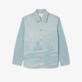 Áo Khoác Sơ Mi Denim Lacoste Nam Họa Tiết Landscape Crocodile