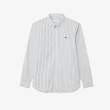 Áo Sơ Mi Lacoste Nam Dáng Suông Chất Liệu Cotton Pinpoint Kẻ Sọc