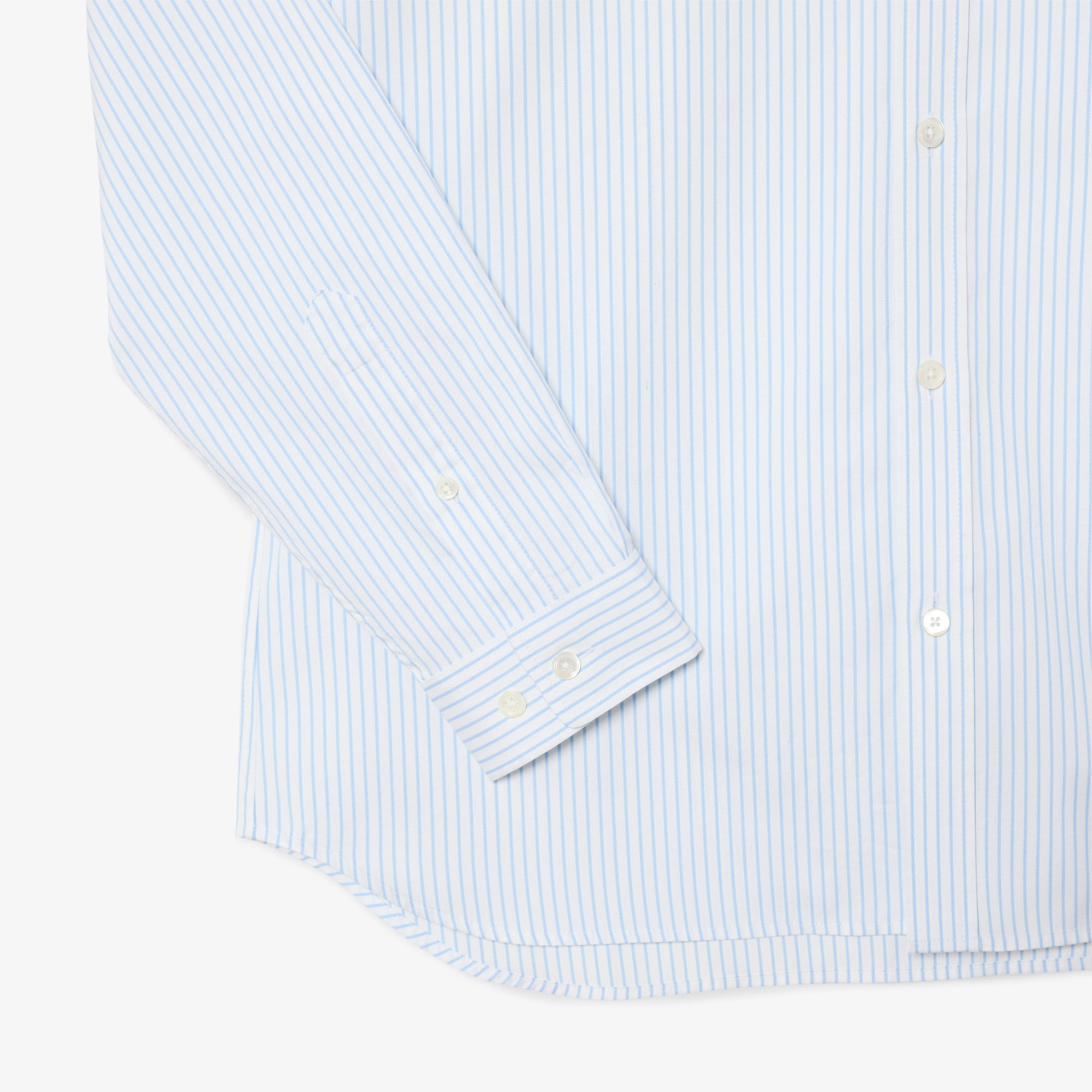 Áo Sơ Mi Lacoste Nam Dáng Suông Chất Liệu Cotton Pinpoint Kẻ Sọc