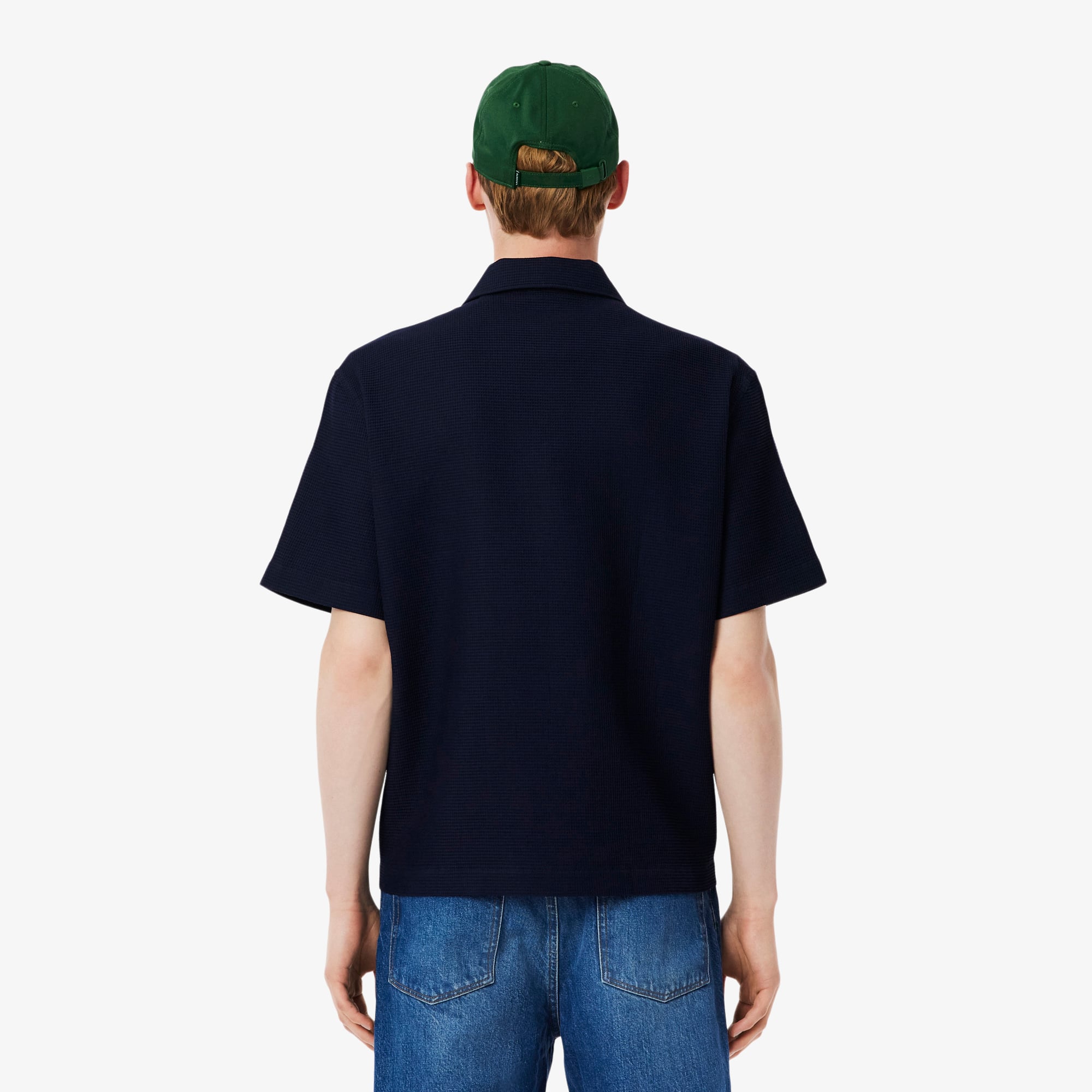 Áo Sơ Mi Lacoste Nam Dáng Rộng Họa Tiết Waffle