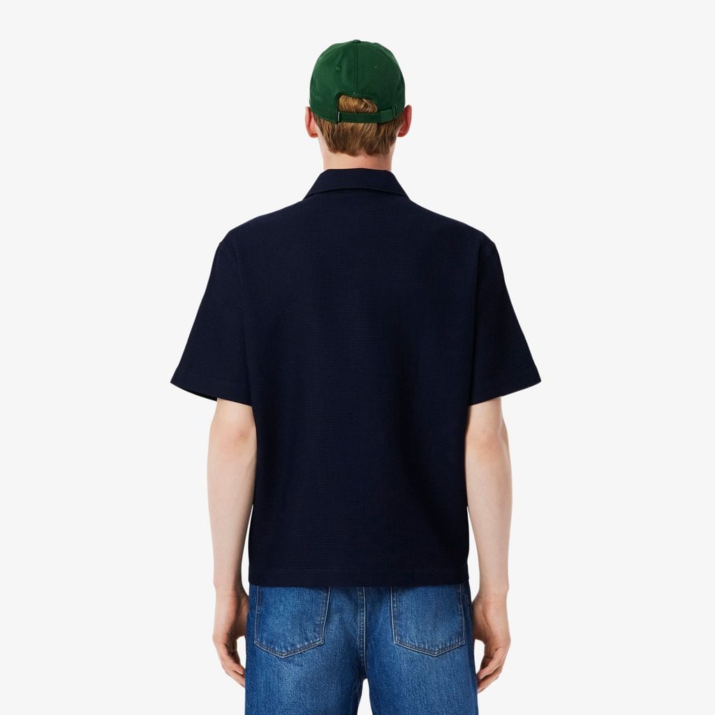 Áo Sơ Mi Lacoste Nam Dáng Rộng Họa Tiết Waffle