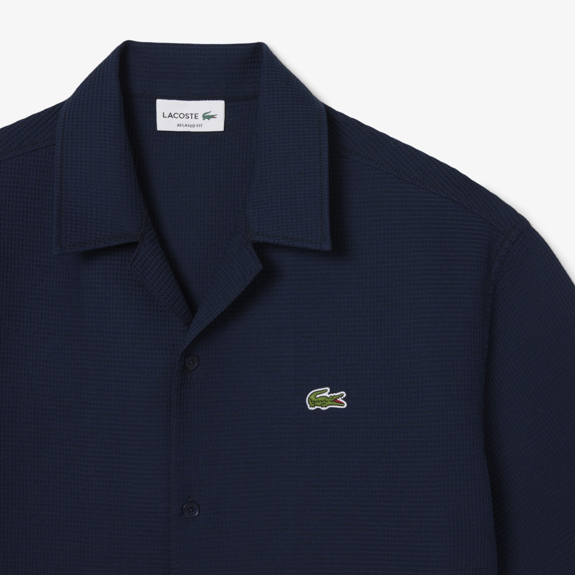 Áo Sơ Mi Lacoste Nam Dáng Rộng Họa Tiết Waffle