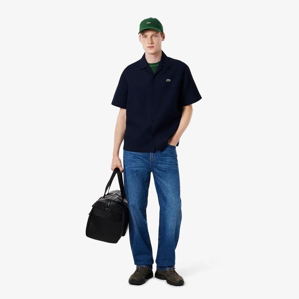 Áo Sơ Mi Lacoste Nam Dáng Rộng Họa Tiết Waffle