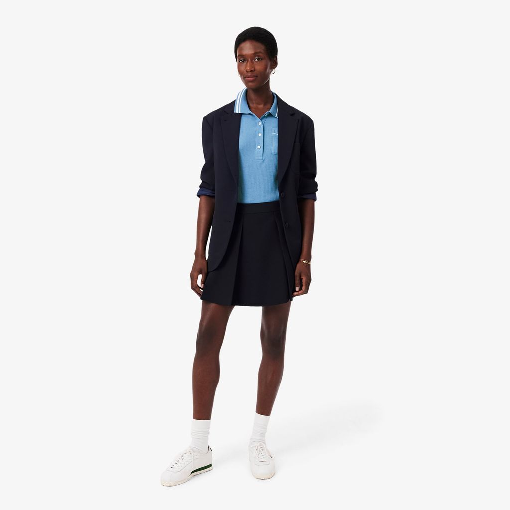 Áo Polo Lacoste Nữ Ôm Dáng Bo Gân Sản Xuất Tại Pháp