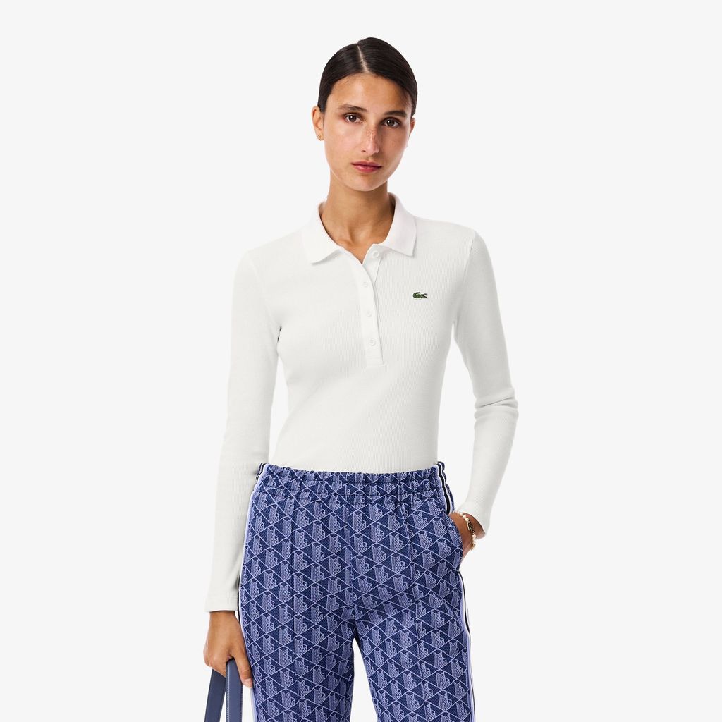 Áo Polo Lacoste Nữ L.12.D Ôm Dáng Chất Liệu Cotton Gân
