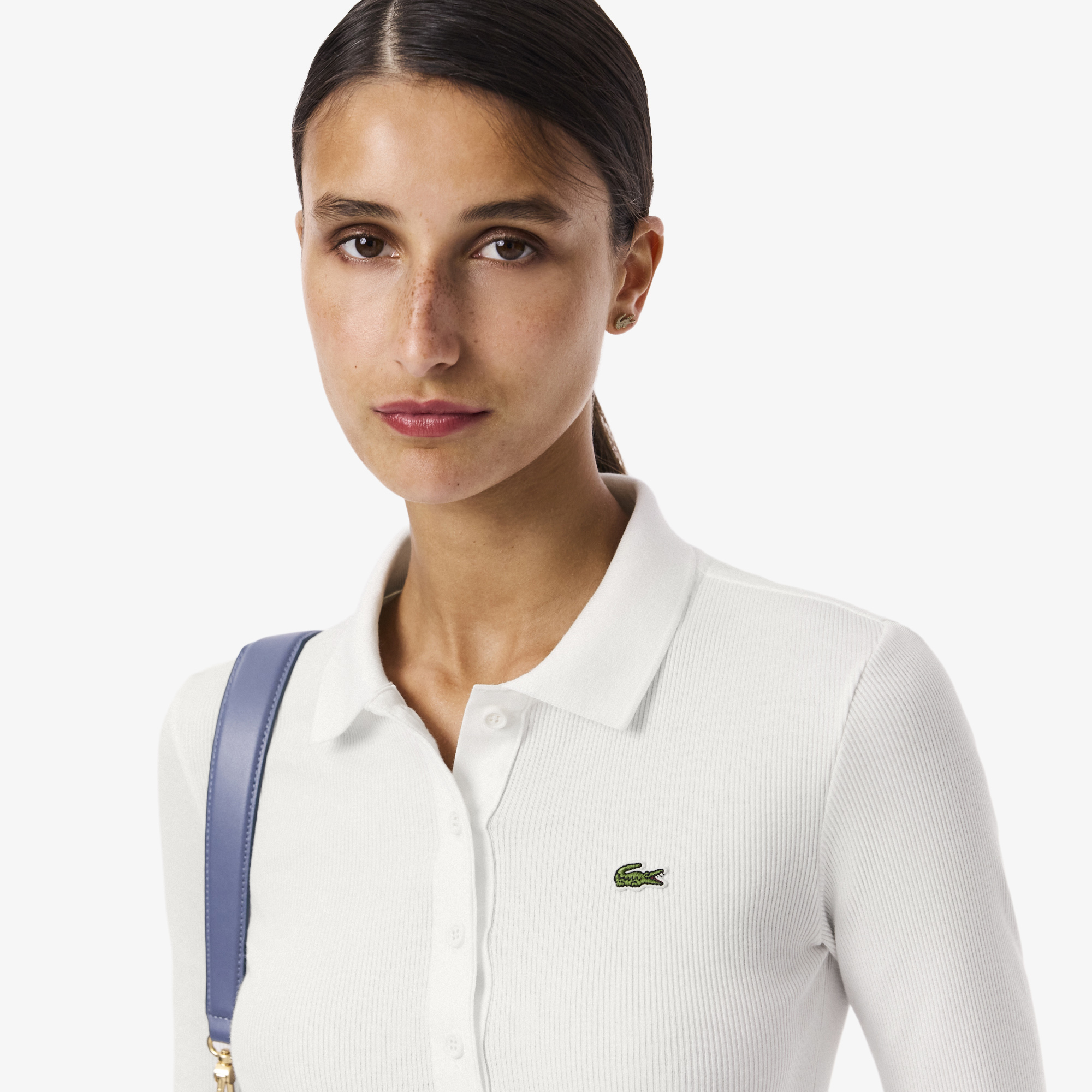 Áo Polo Lacoste Nữ L.12.D Ôm Dáng Chất Liệu Cotton Gân