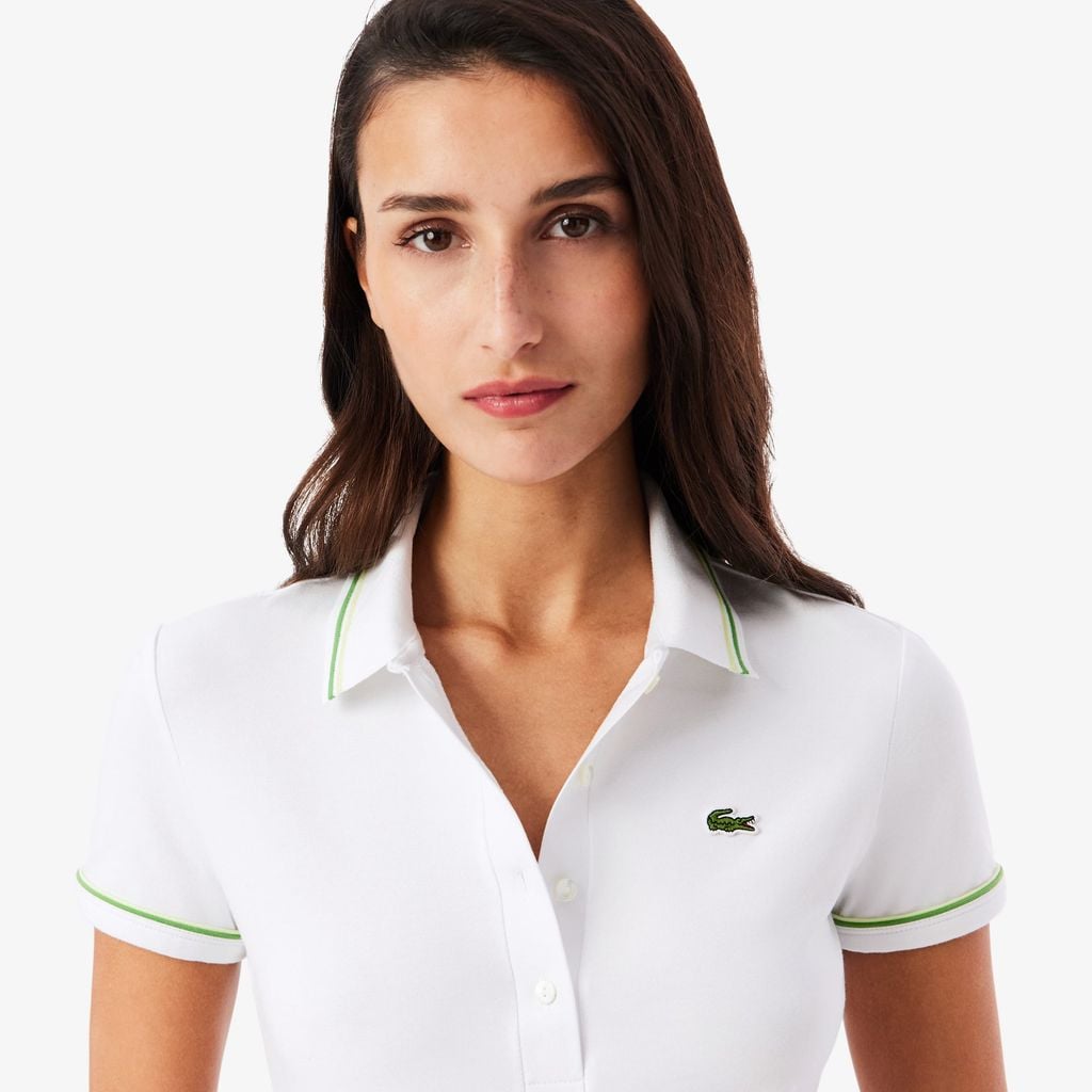 Áo Polo Lacoste Nữ L.12.D Ôm Dáng Có Viền