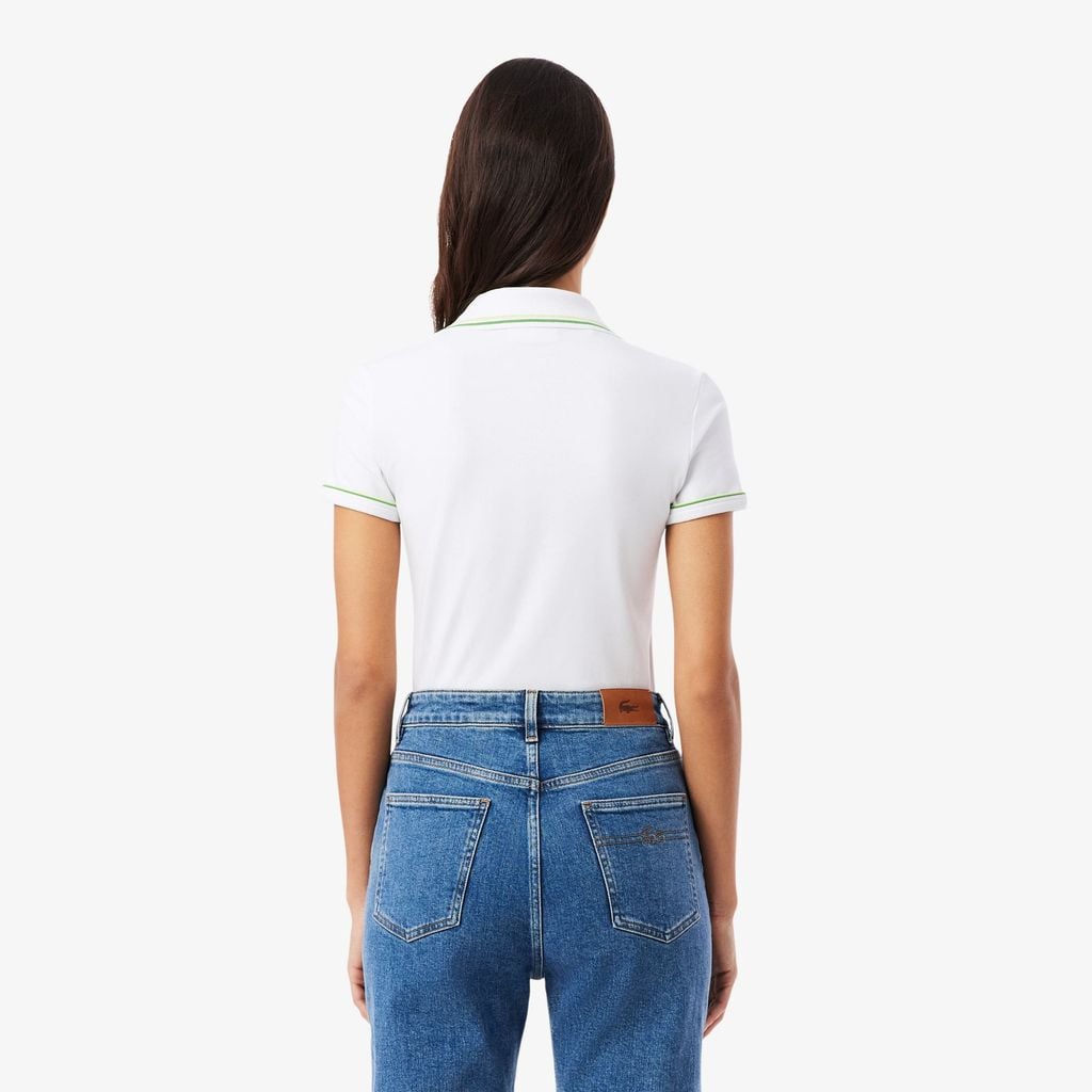 Áo Polo Lacoste Nữ L.12.D Ôm Dáng Có Viền