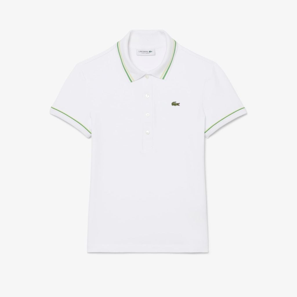 Áo Polo Lacoste Nữ L.12.D Ôm Dáng Có Viền
