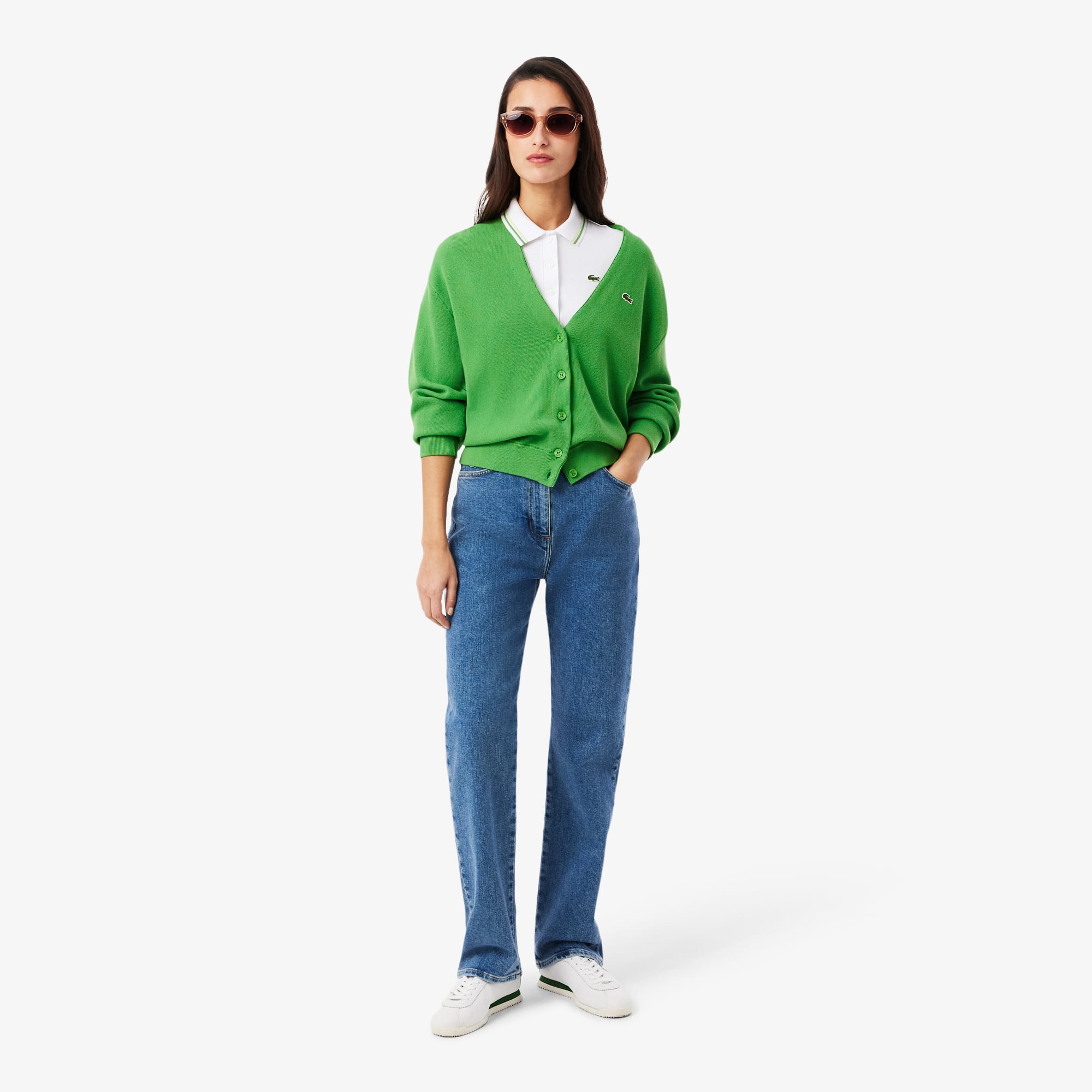 Áo Polo Lacoste Nữ L.12.D Ôm Dáng Có Viền