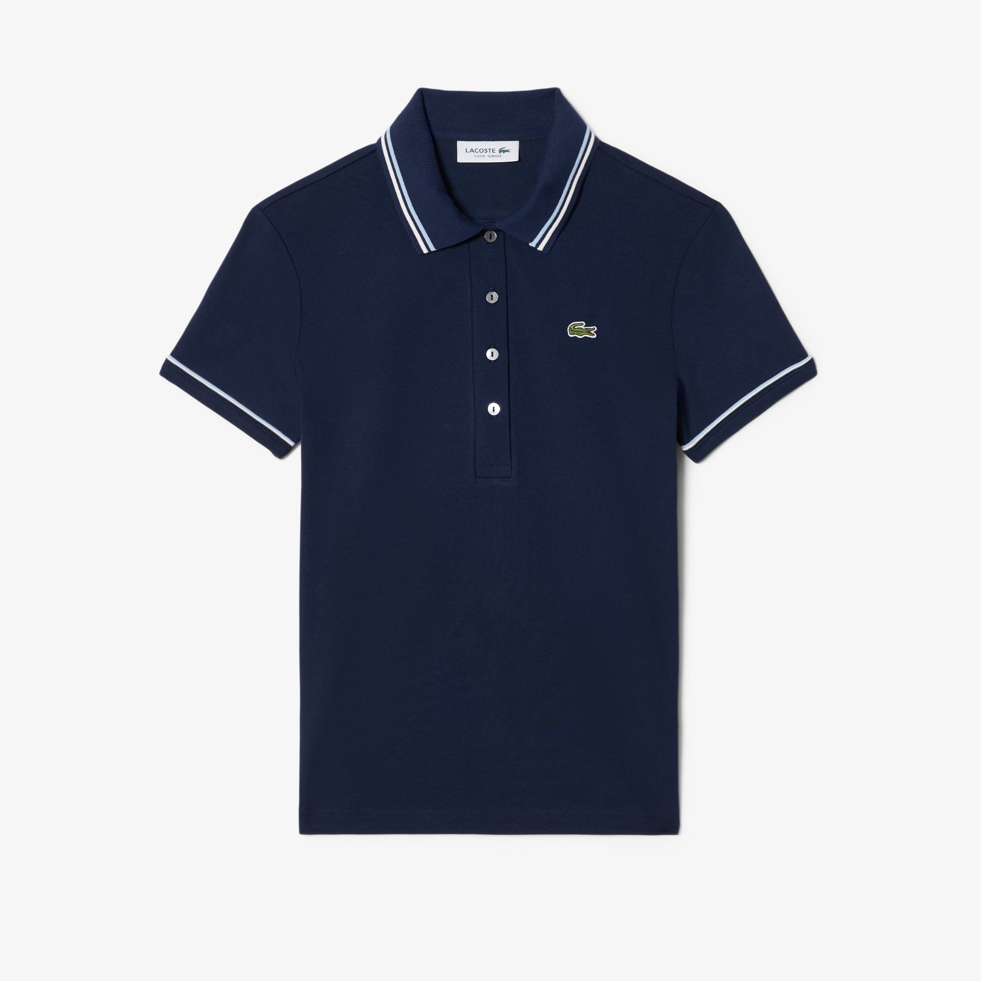 Áo Polo Lacoste Nữ L.12.D Ôm Dáng Có Viền