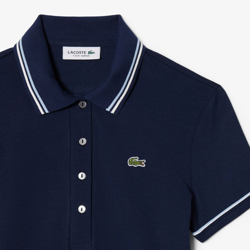 Áo Polo Lacoste Nữ L.12.D Ôm Dáng Có Viền