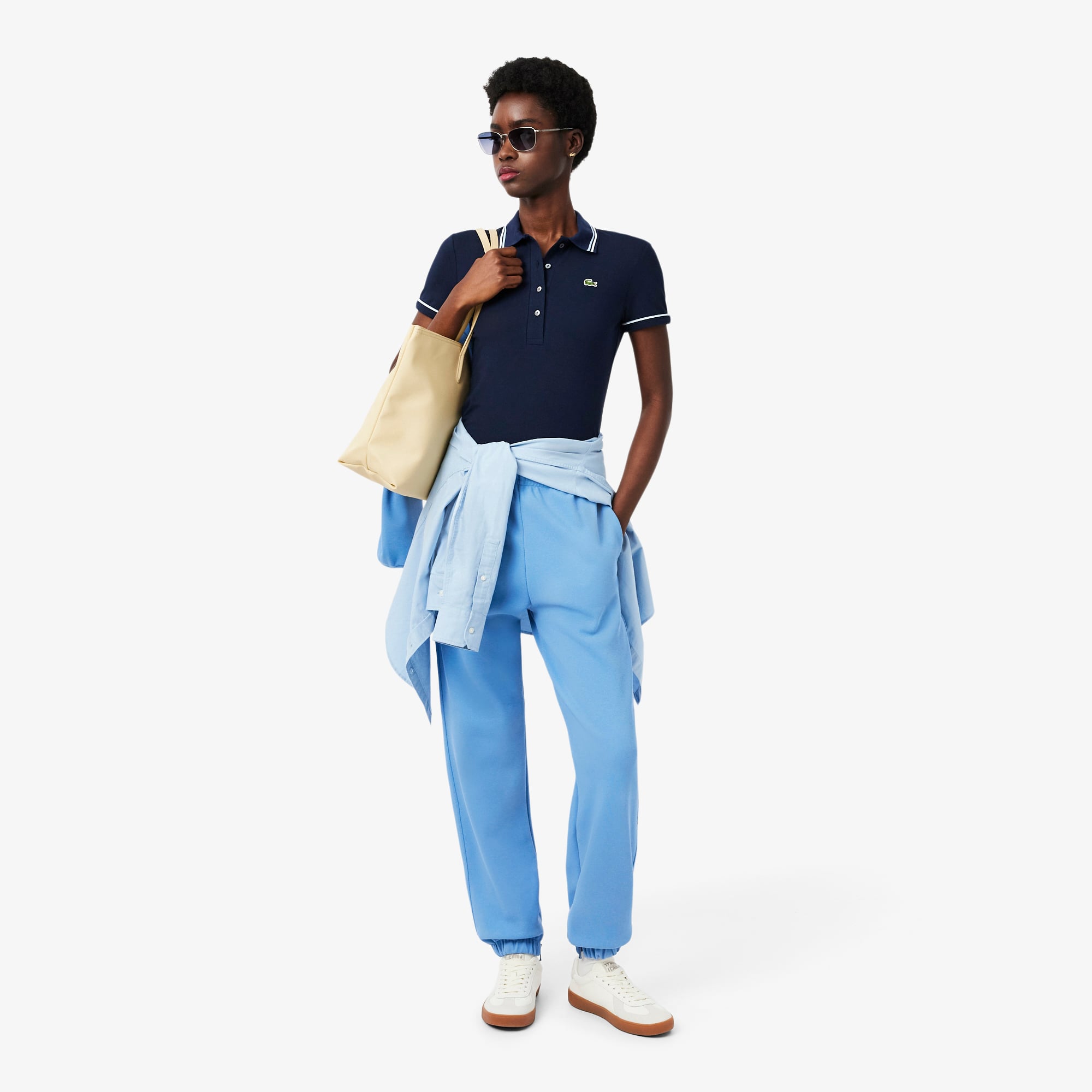 Áo Polo Lacoste Nữ L.12.D Ôm Dáng Có Viền