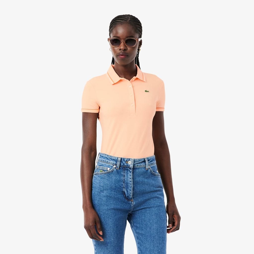 Áo Polo Lacoste Nữ L.12.D Ôm Dáng Có Viền