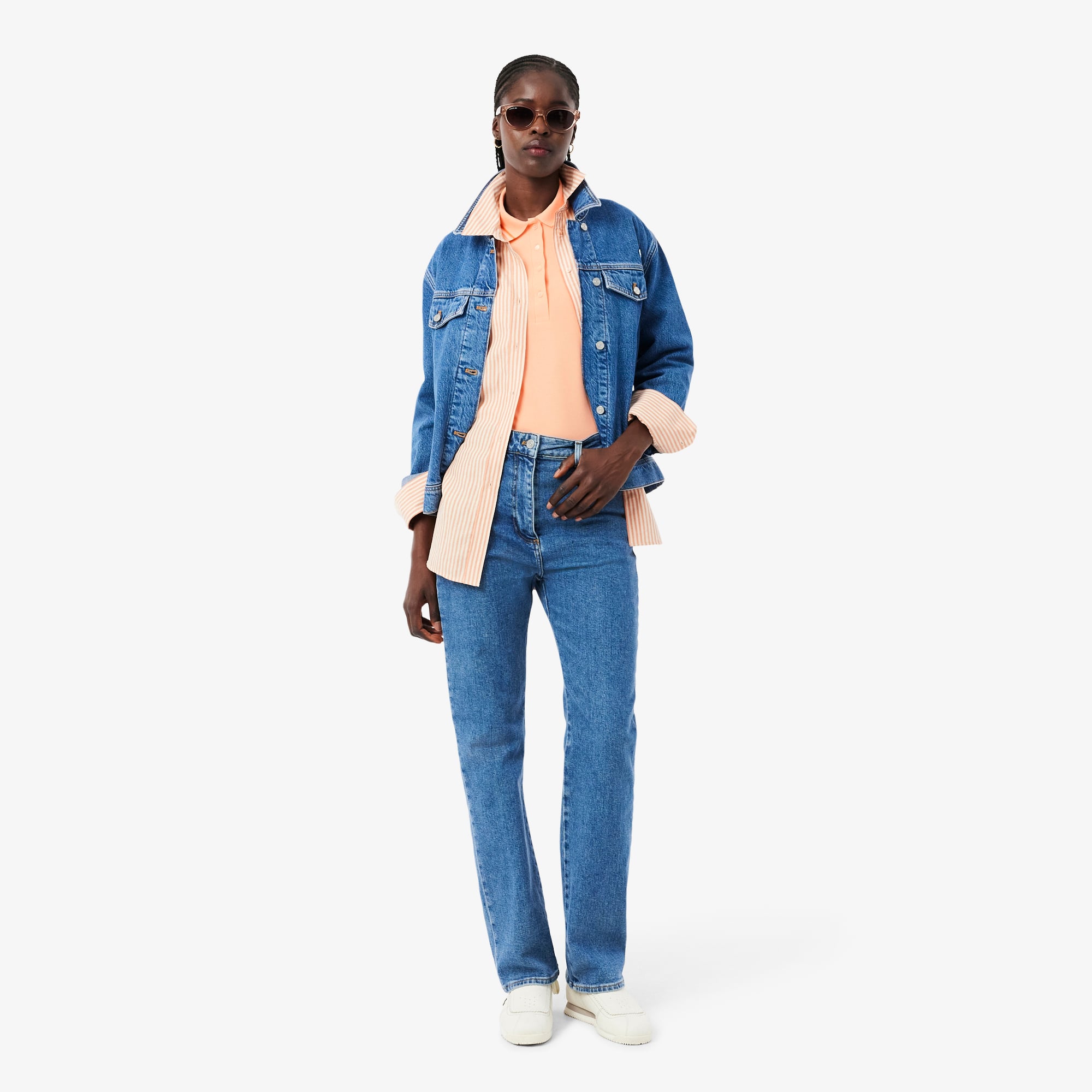 Áo Polo Lacoste Nữ L.12.D Ôm Dáng Có Viền