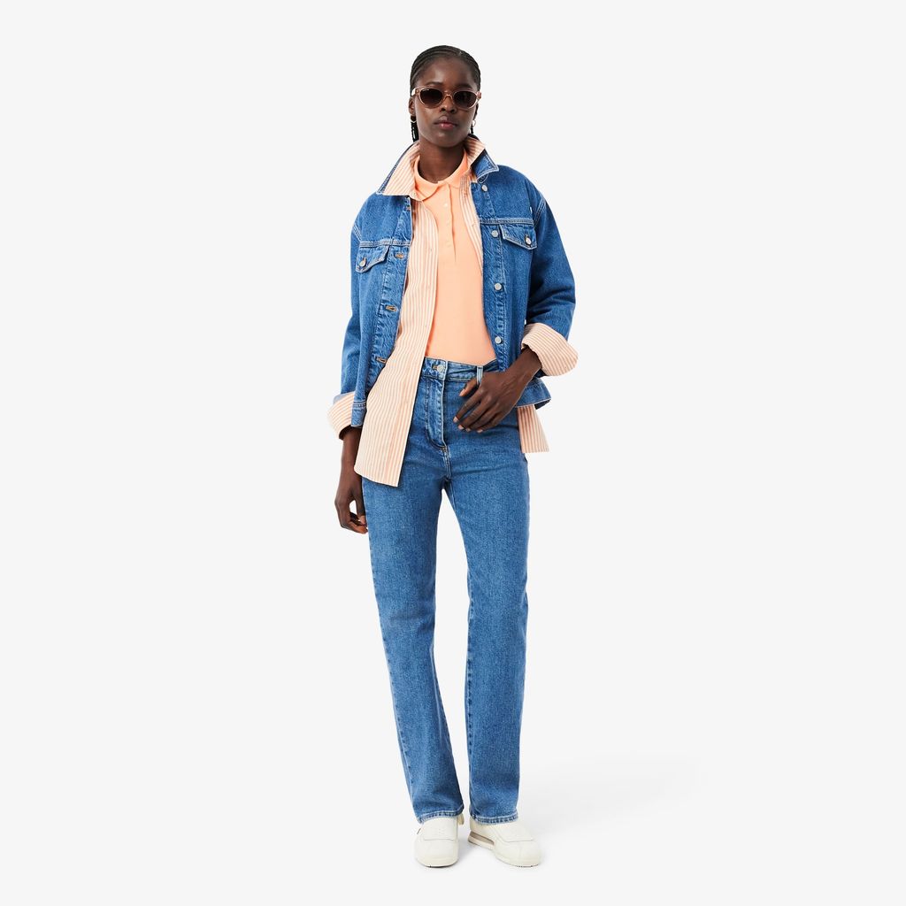 Áo Polo Lacoste Nữ L.12.D Ôm Dáng Có Viền