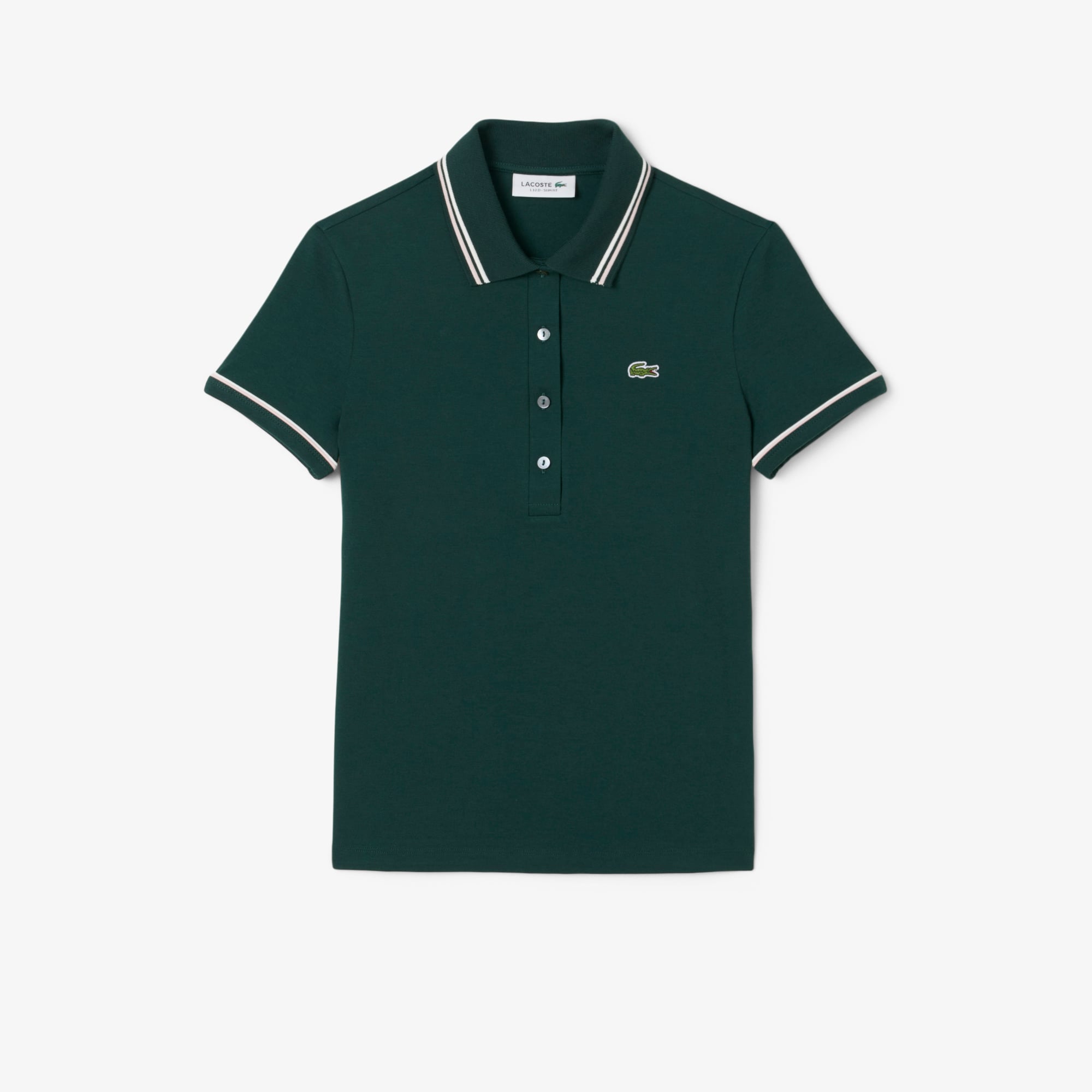 Áo Polo Lacoste Nữ L.12.D Ôm Dáng Có Viền