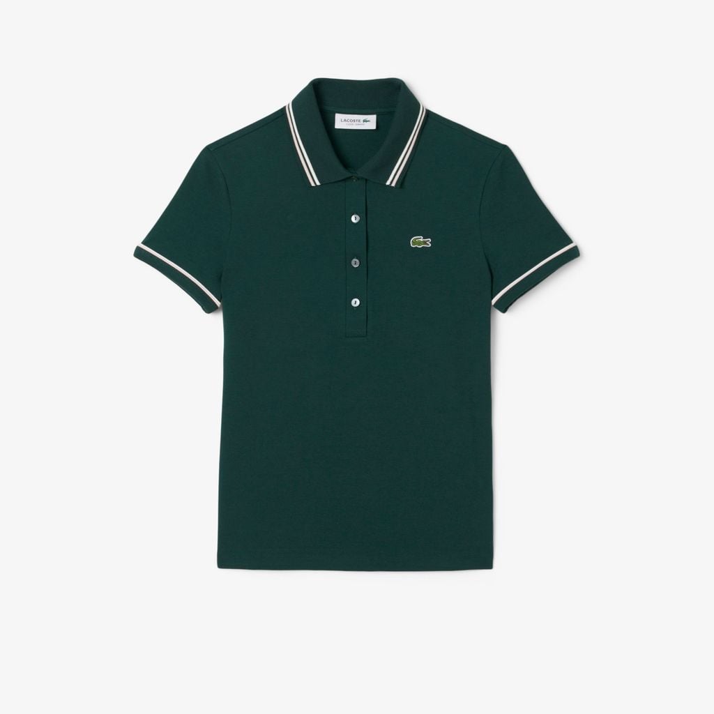 Áo Polo Lacoste Nữ L.12.D Ôm Dáng Có Viền