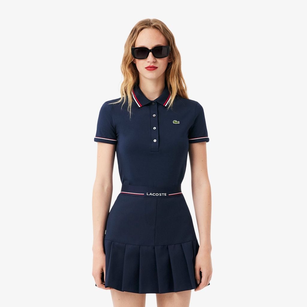 Áo Polo Lacoste Nữ L.12.D Ôm Dáng Có Viền