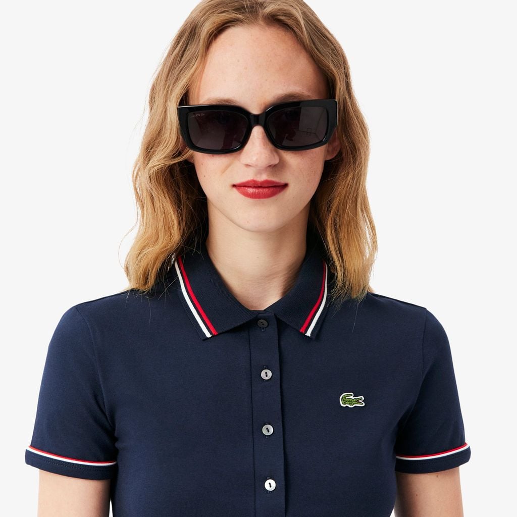 Áo Polo Lacoste Nữ L.12.D Ôm Dáng Có Viền