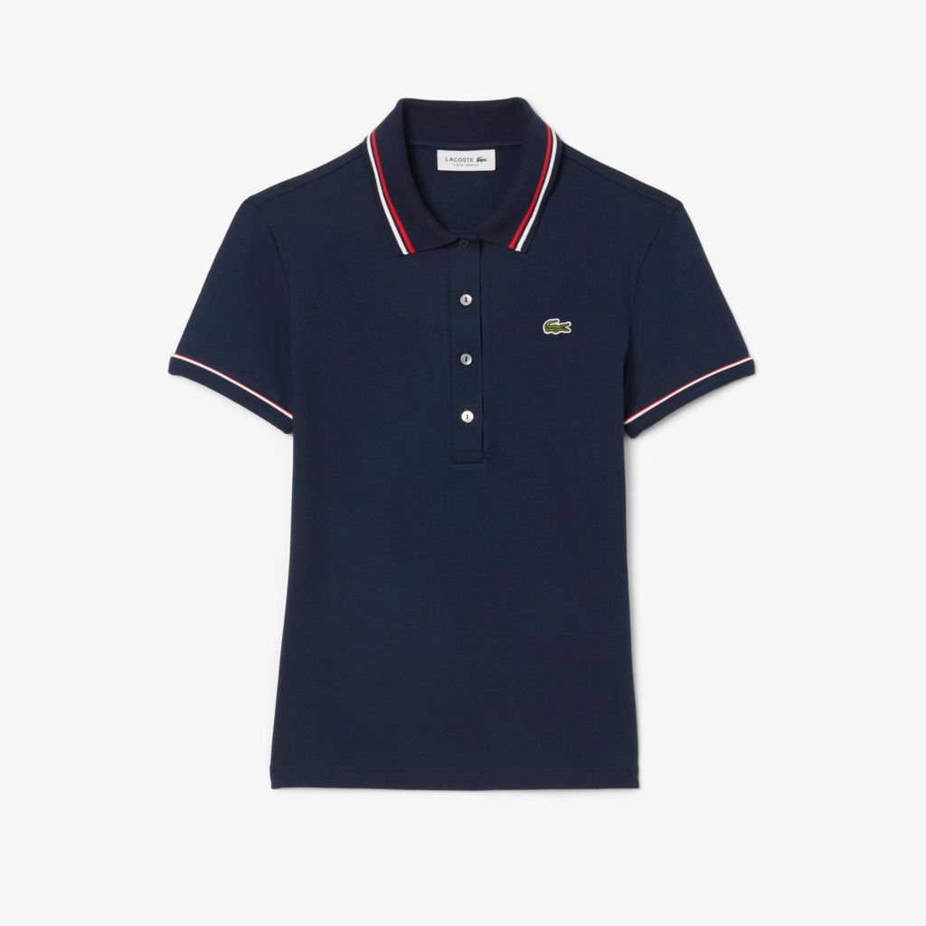 Áo Polo Lacoste Nữ L.12.D Ôm Dáng Có Viền