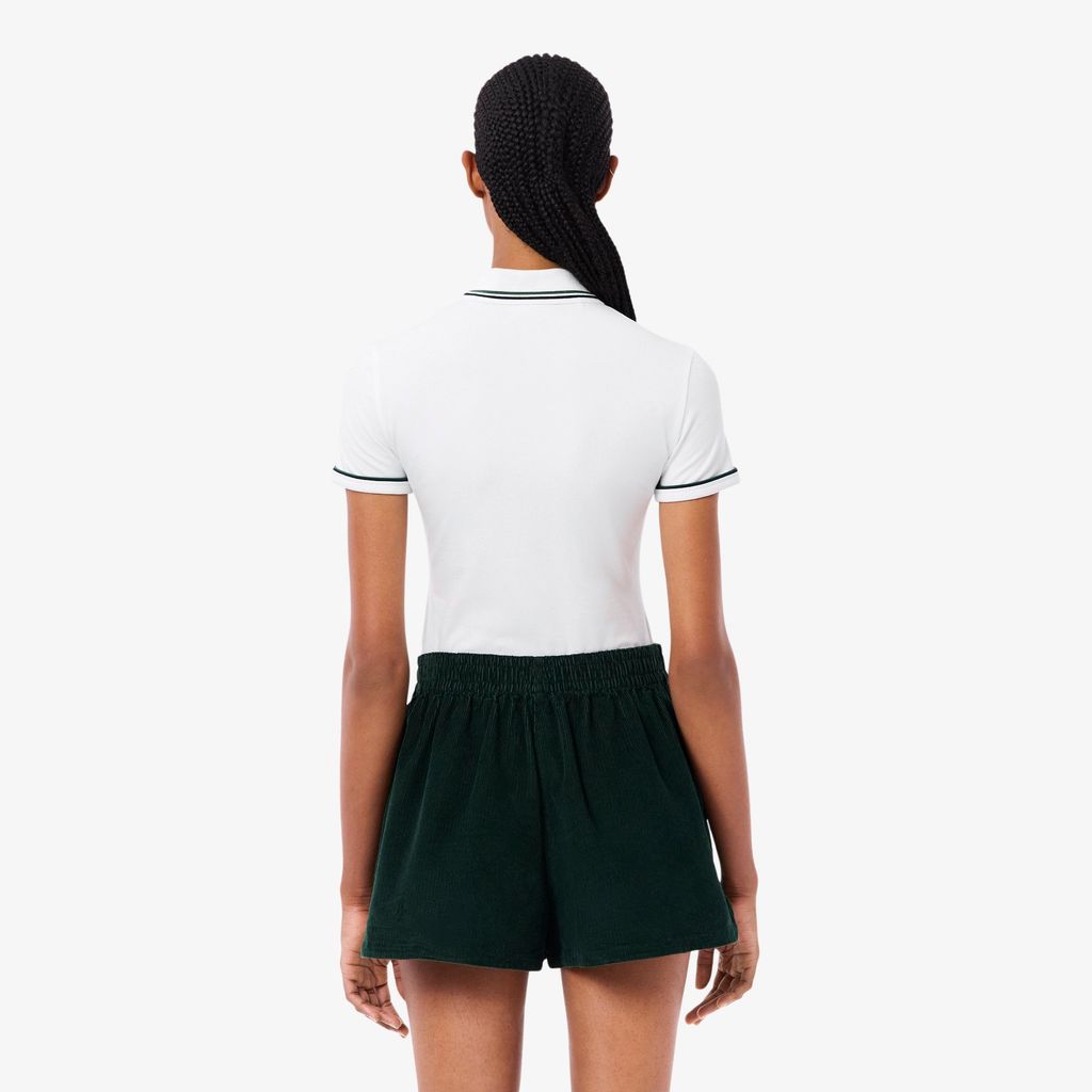 Áo Polo Lacoste Nữ L.12.D Ôm Dáng Có Viền