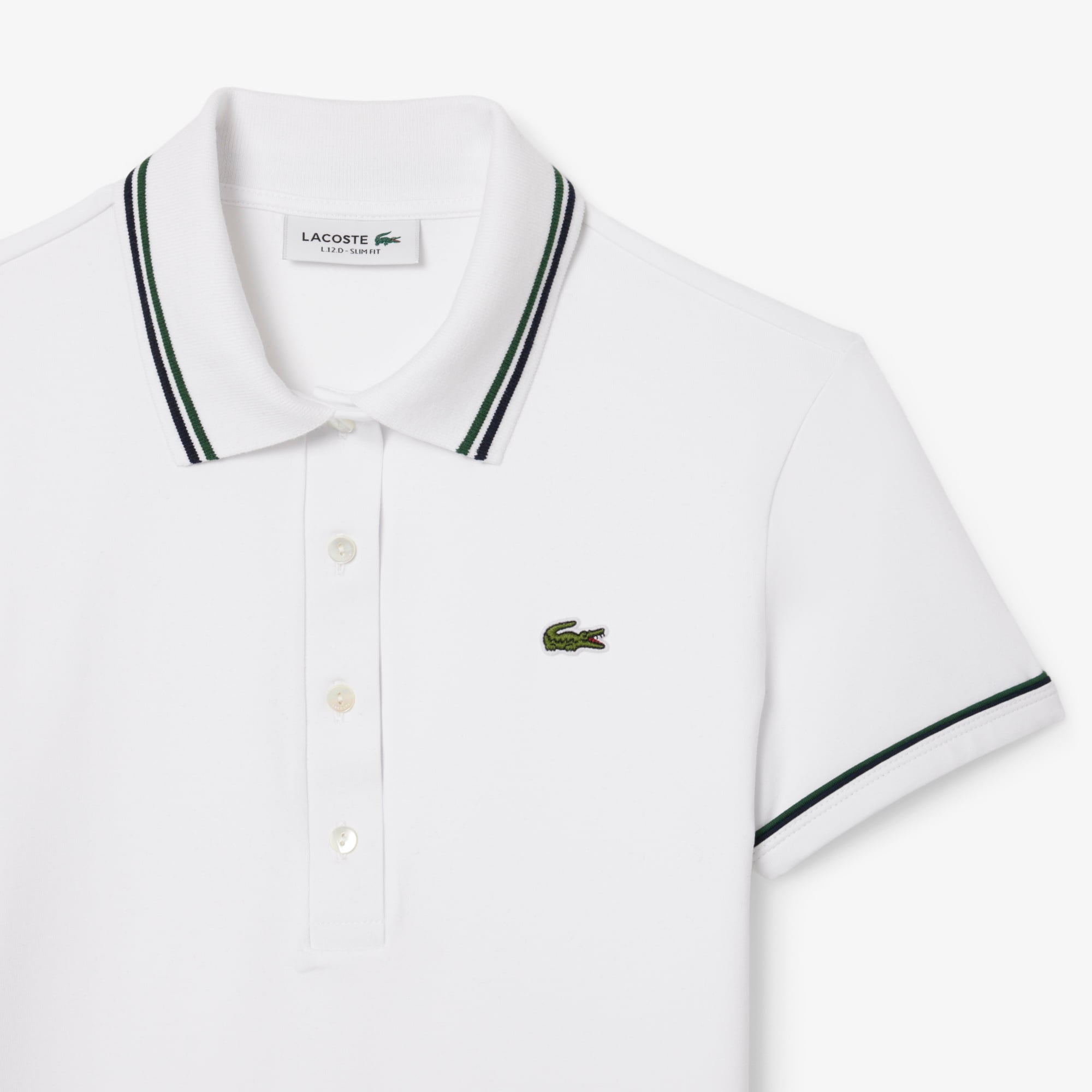 Áo Polo Lacoste Nữ L.12.D Ôm Dáng Có Viền