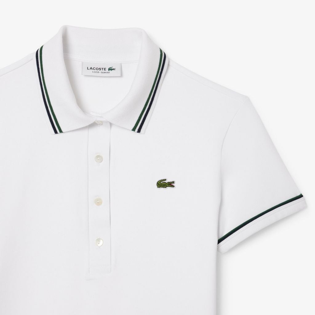 Áo Polo Lacoste Nữ L.12.D Ôm Dáng Có Viền