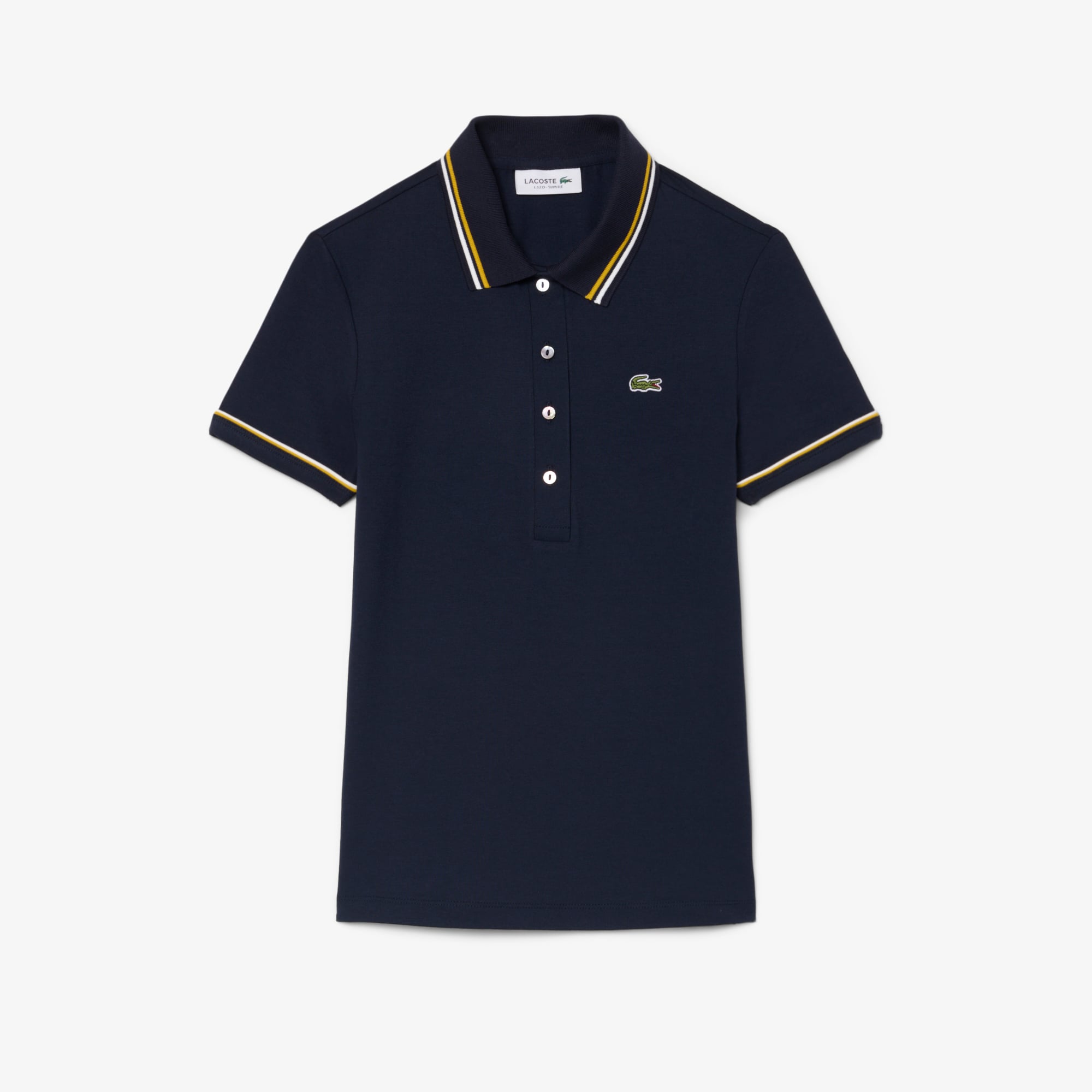 Áo Polo Lacoste Nữ L.12.D Ôm Dáng Có Viền